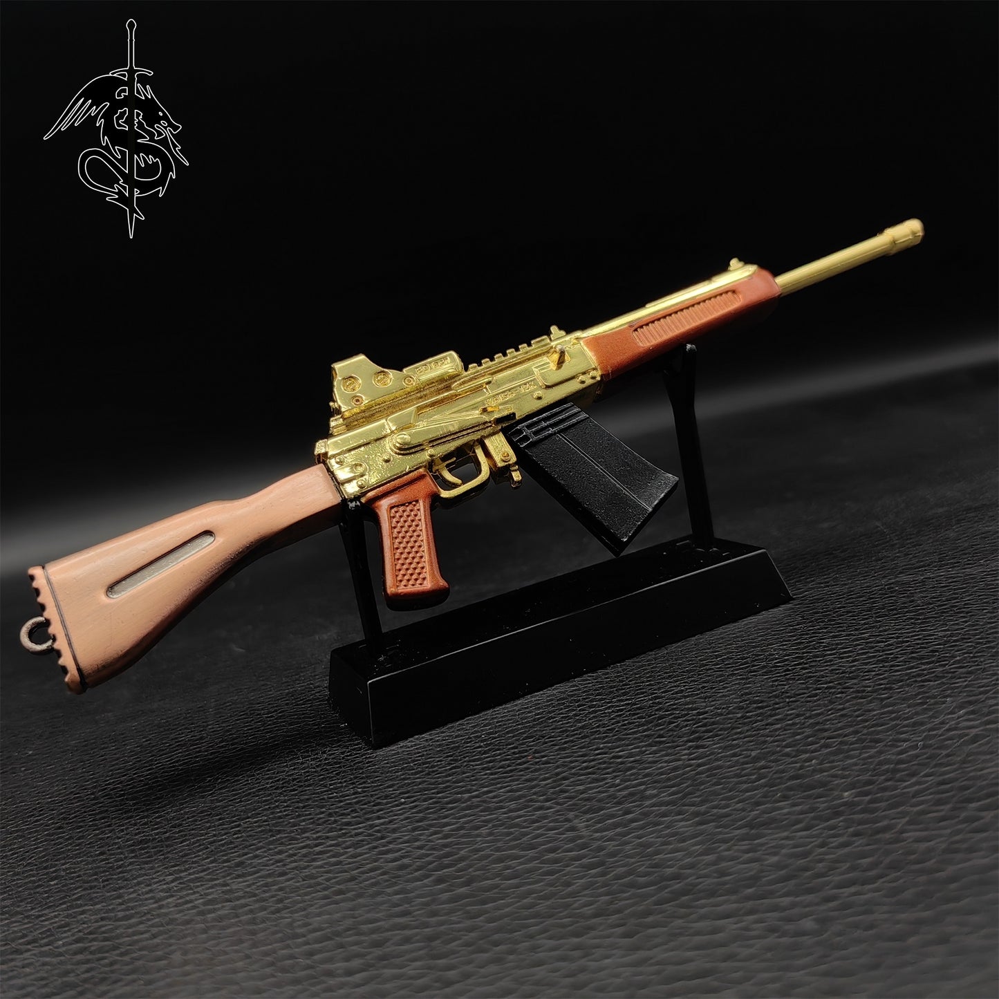 S12K Golden Plated Miniature Small S12 Shotgun Toy Metal Replica