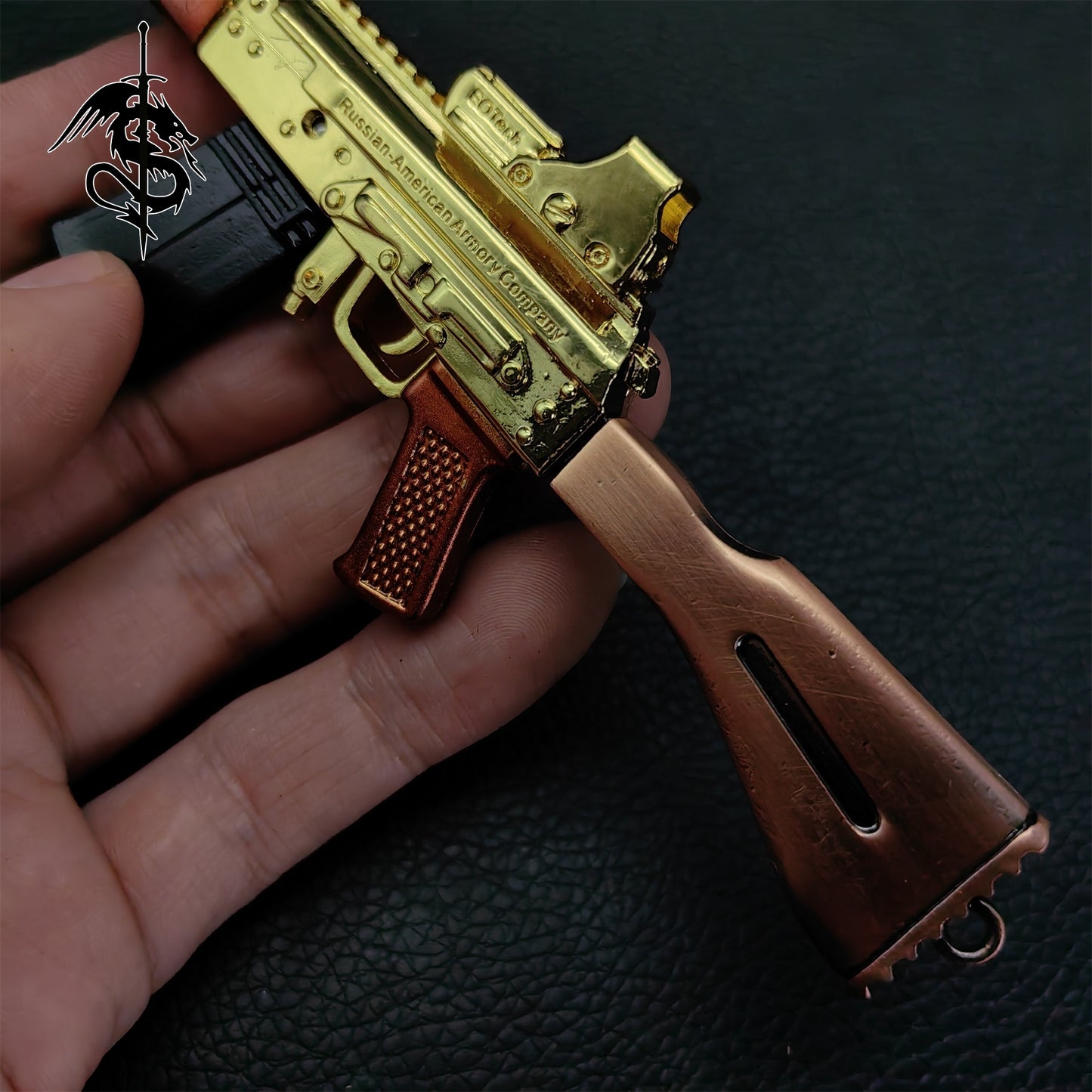 S12K Golden Plated Miniature Small S12 Shotgun Toy Metal Replica