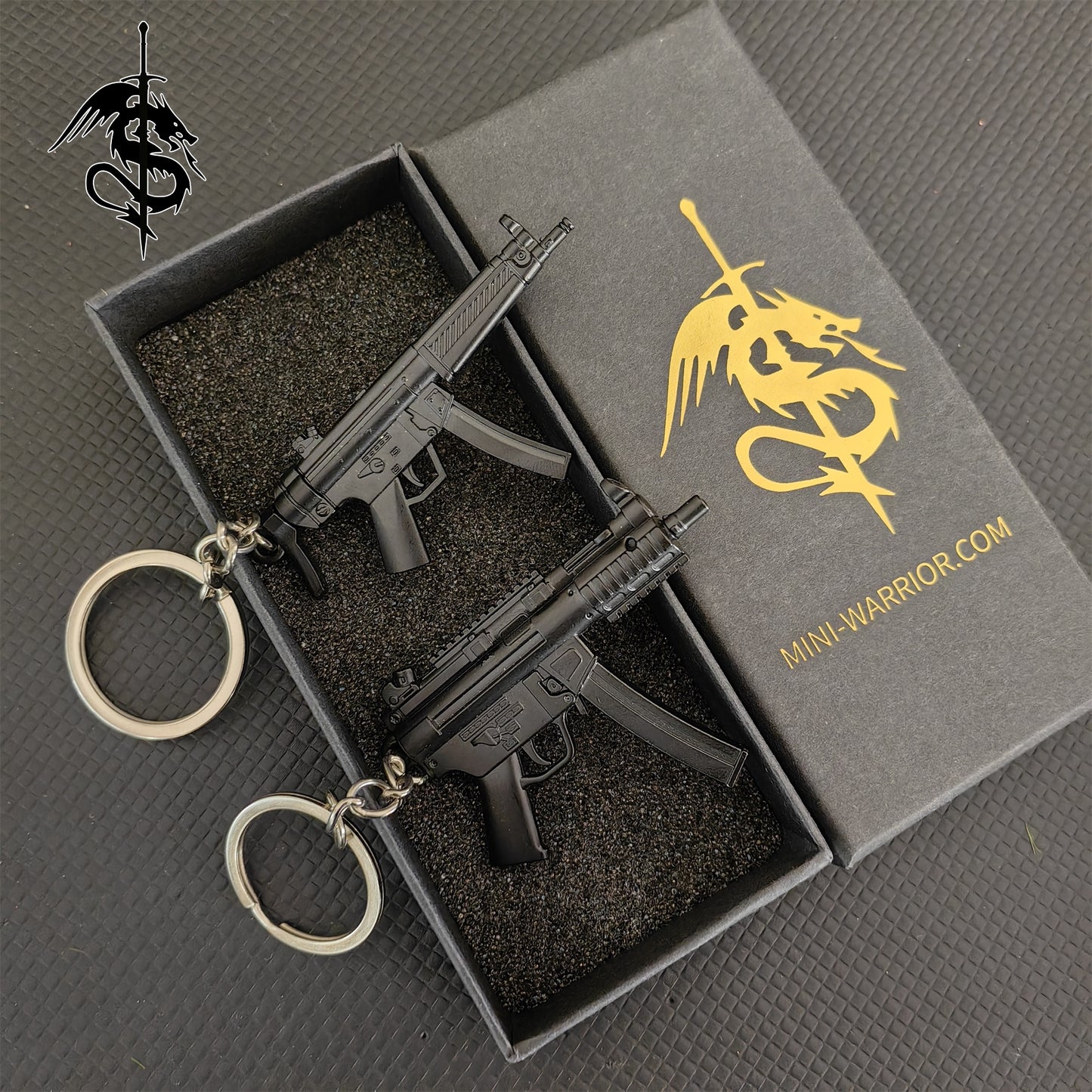 Metal MP5 SMG Gun Metal Keychain