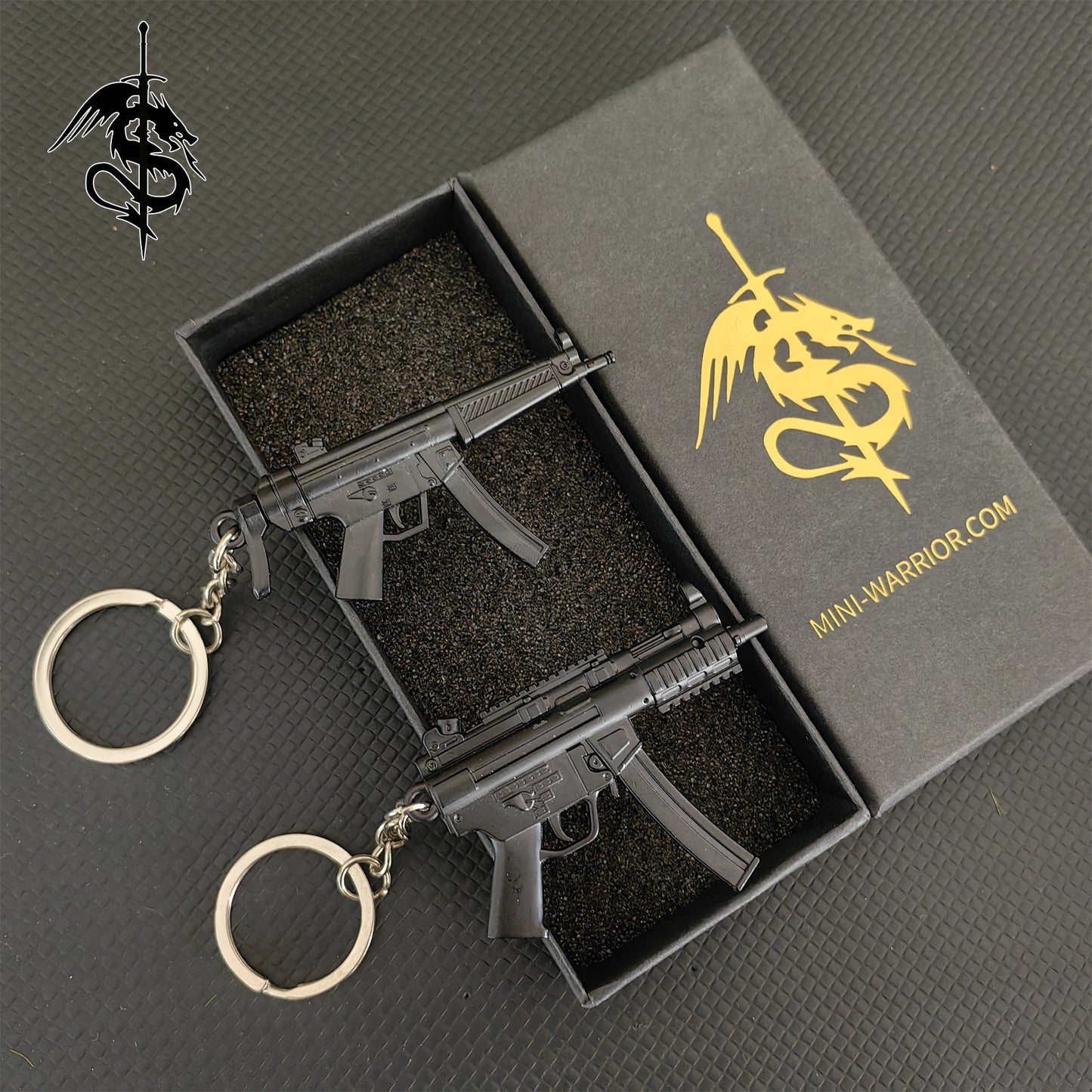 Metal MP5 SMG Gun Metal Keychain