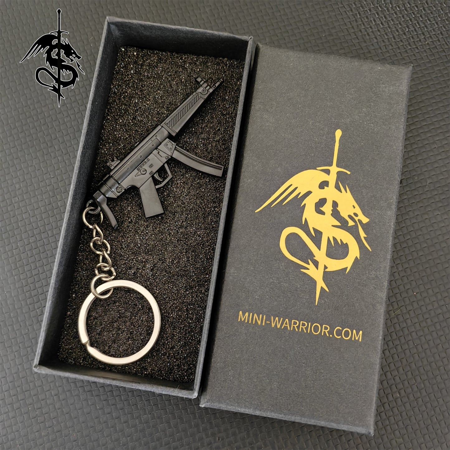 Metal MP5 SMG Gun Metal Keychain