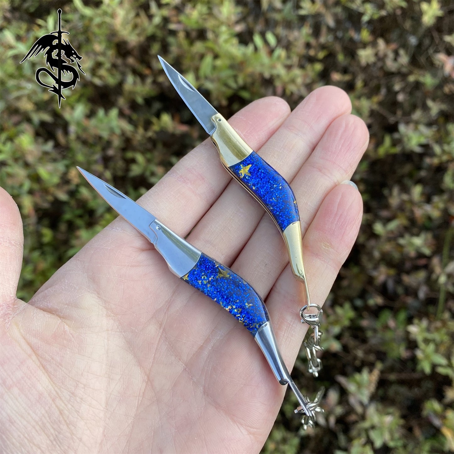 Portable Shrimp Knife Brass Handle Pocket Folding Knife