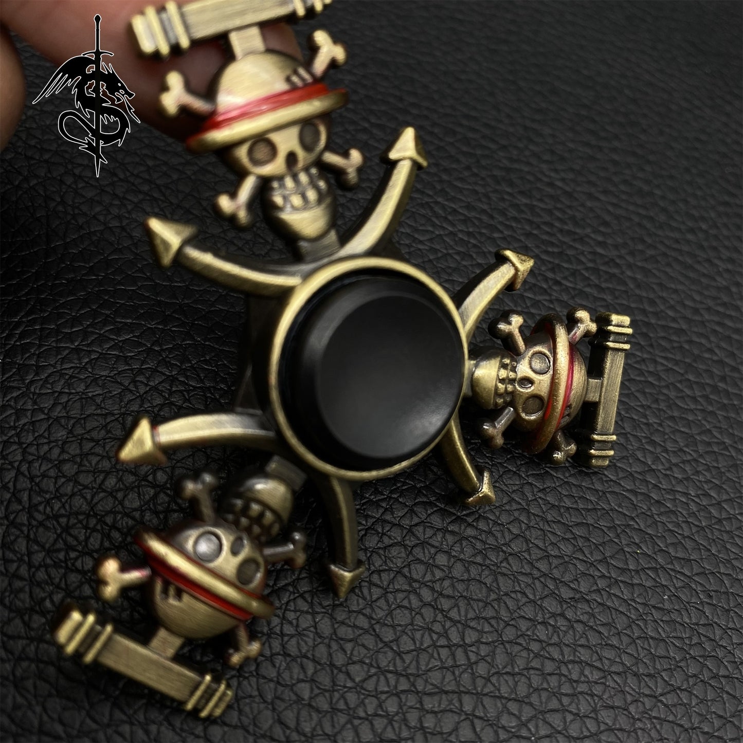 Metal Pirate King Straw Hat Skull Monkey Fidget Spinner