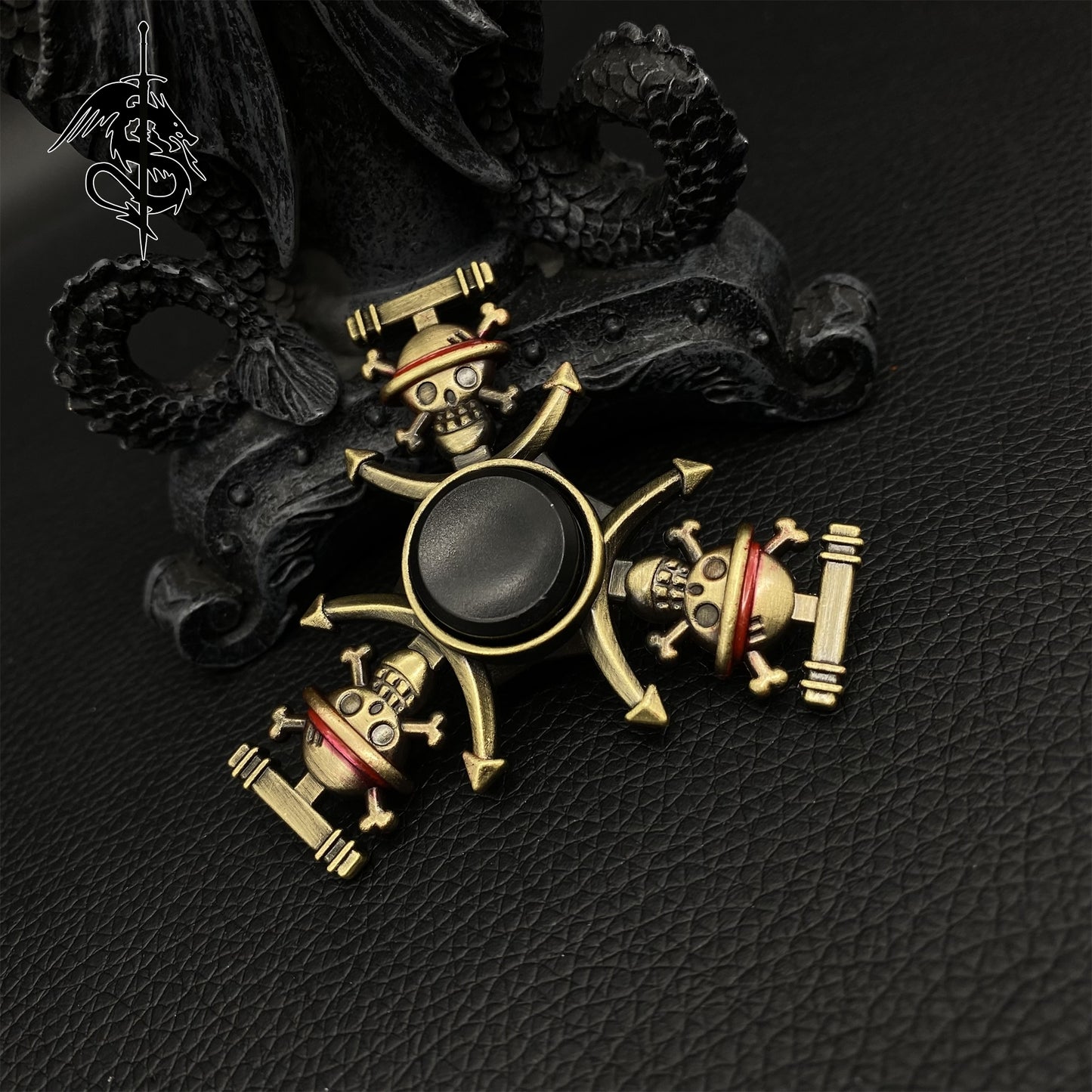 Metal Pirate King Straw Hat Skull Monkey Fidget Spinner