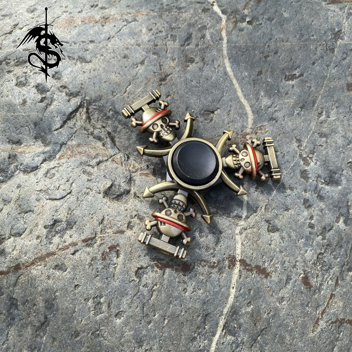 Metal Pirate King Straw Hat Skull Monkey Fidget Spinner