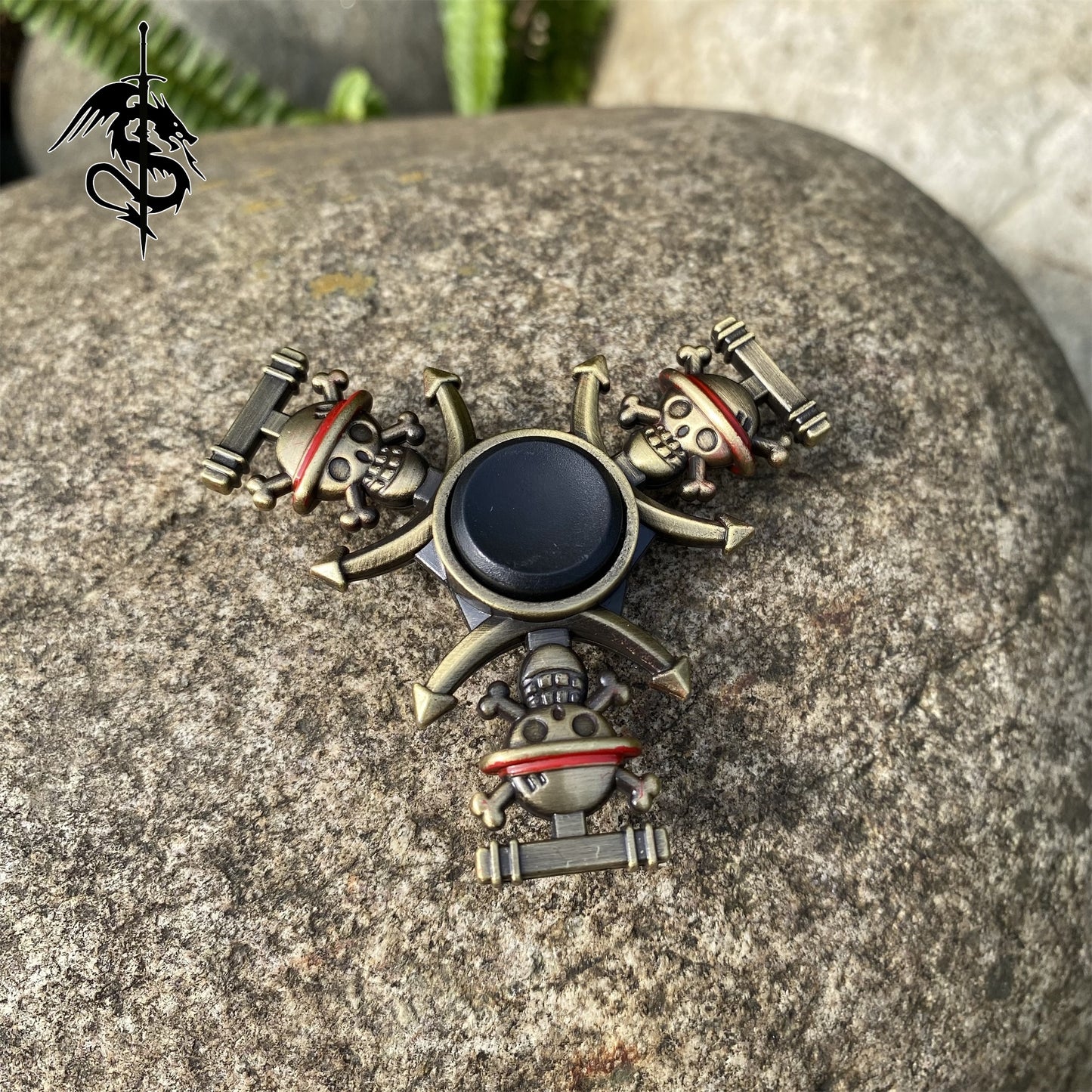 Metal Pirate King Straw Hat Skull Monkey Fidget Spinner
