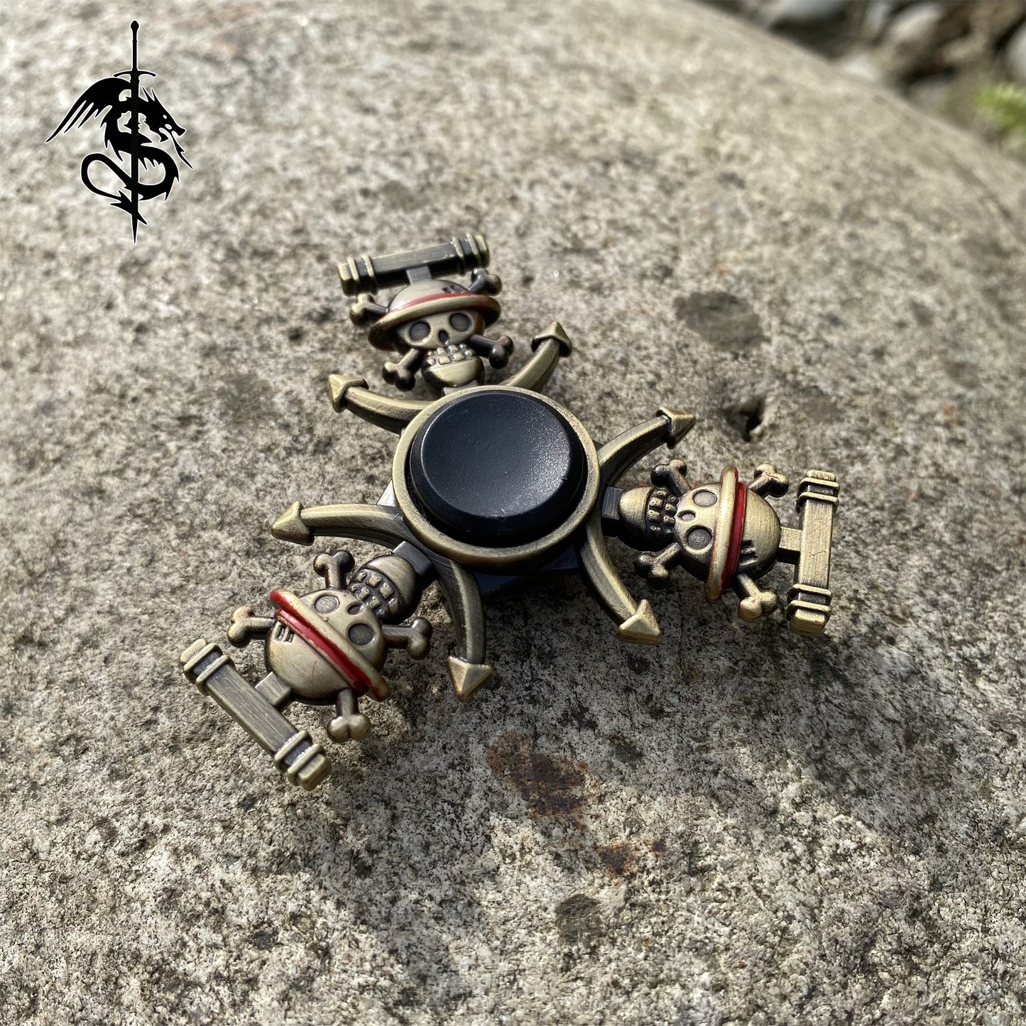 Metal Pirate King Straw Hat Skull Monkey Fidget Spinner