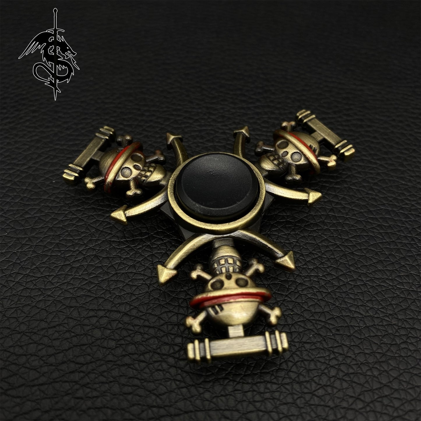 Metal Pirate King Straw Hat Skull Monkey Fidget Spinner