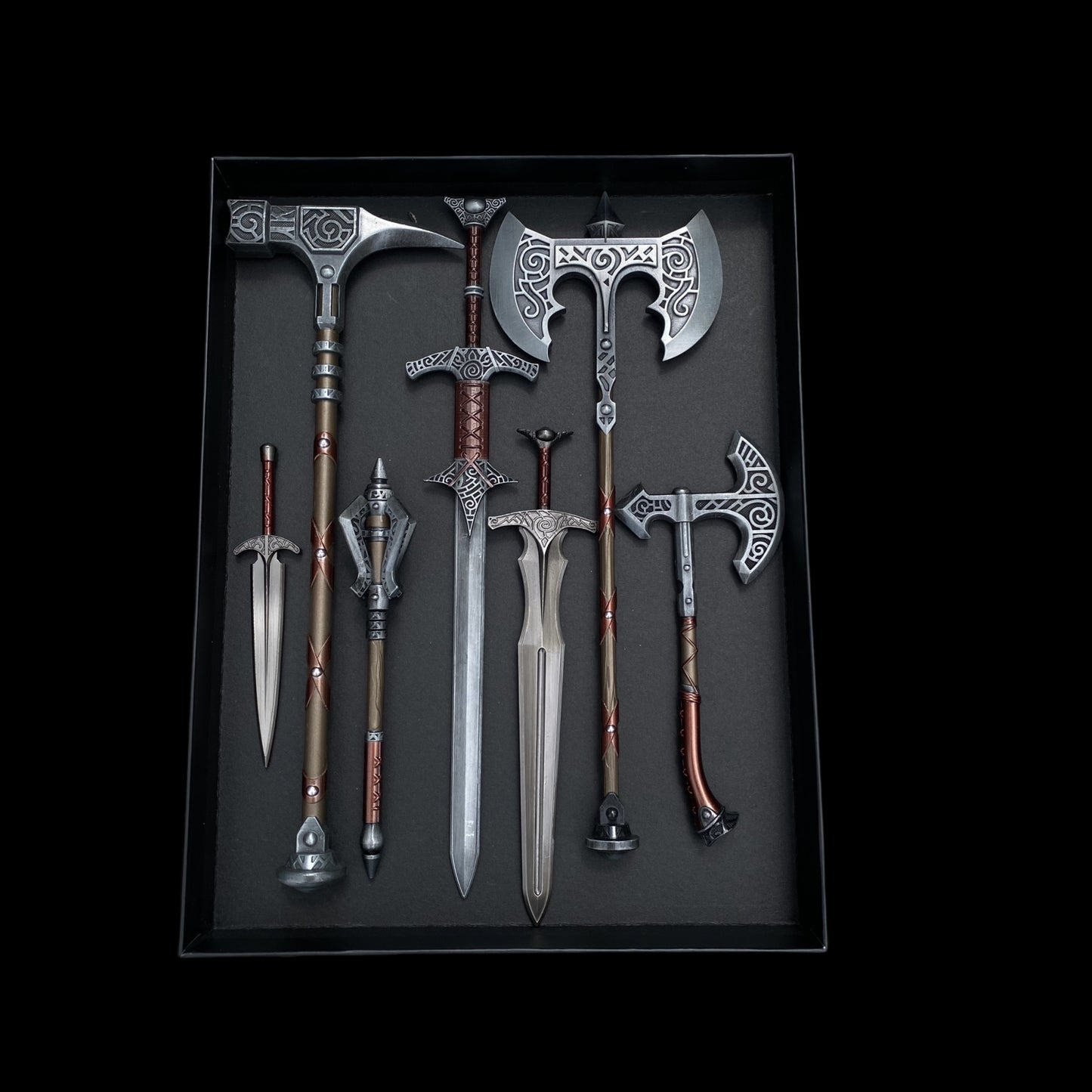 1/6 Scale Skyrim Steel Weapon Viking Style Skyfroged Weapon 8 in 1 Pack