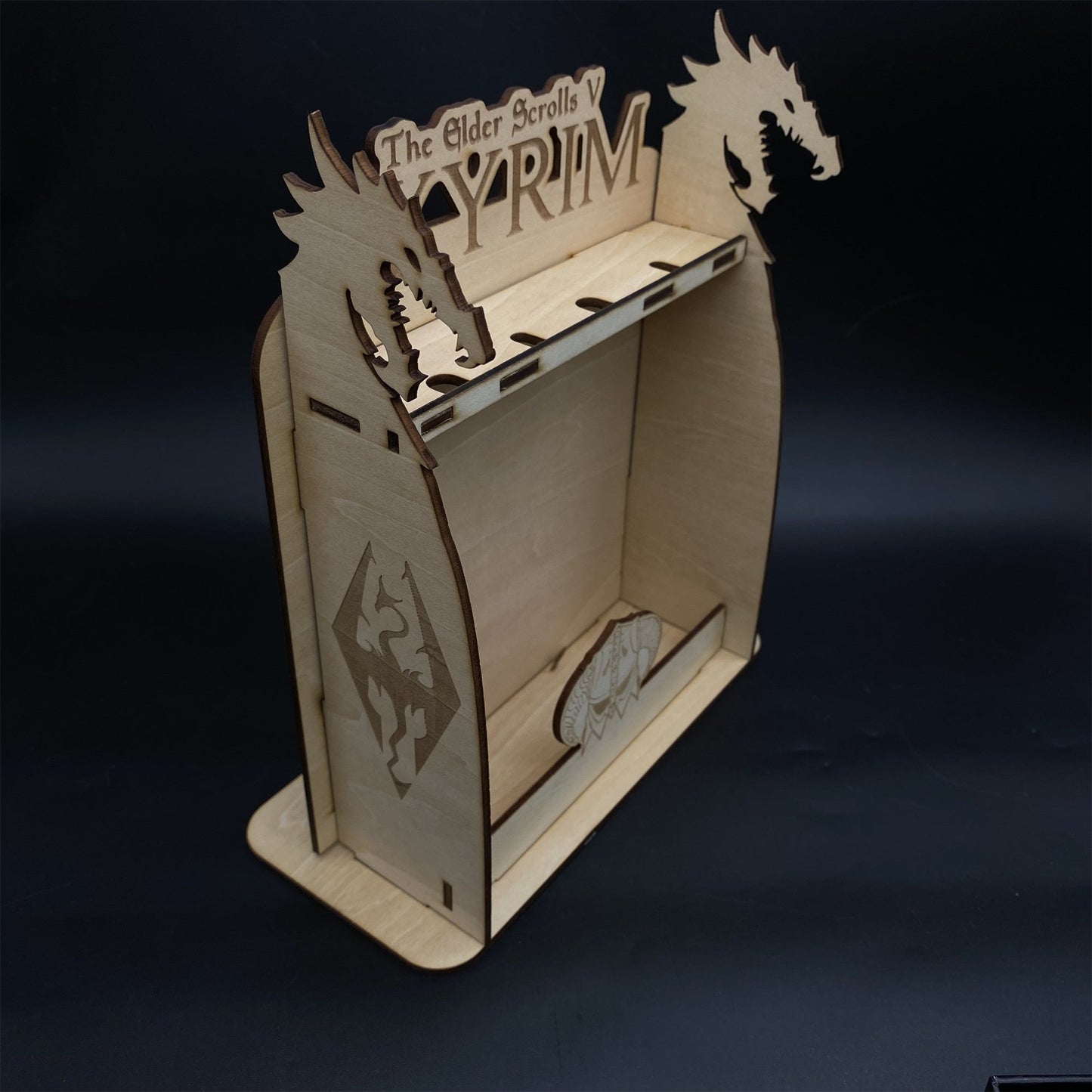 Skyrim Daedric Weapons 4 PCS With 3D Wooden Stand