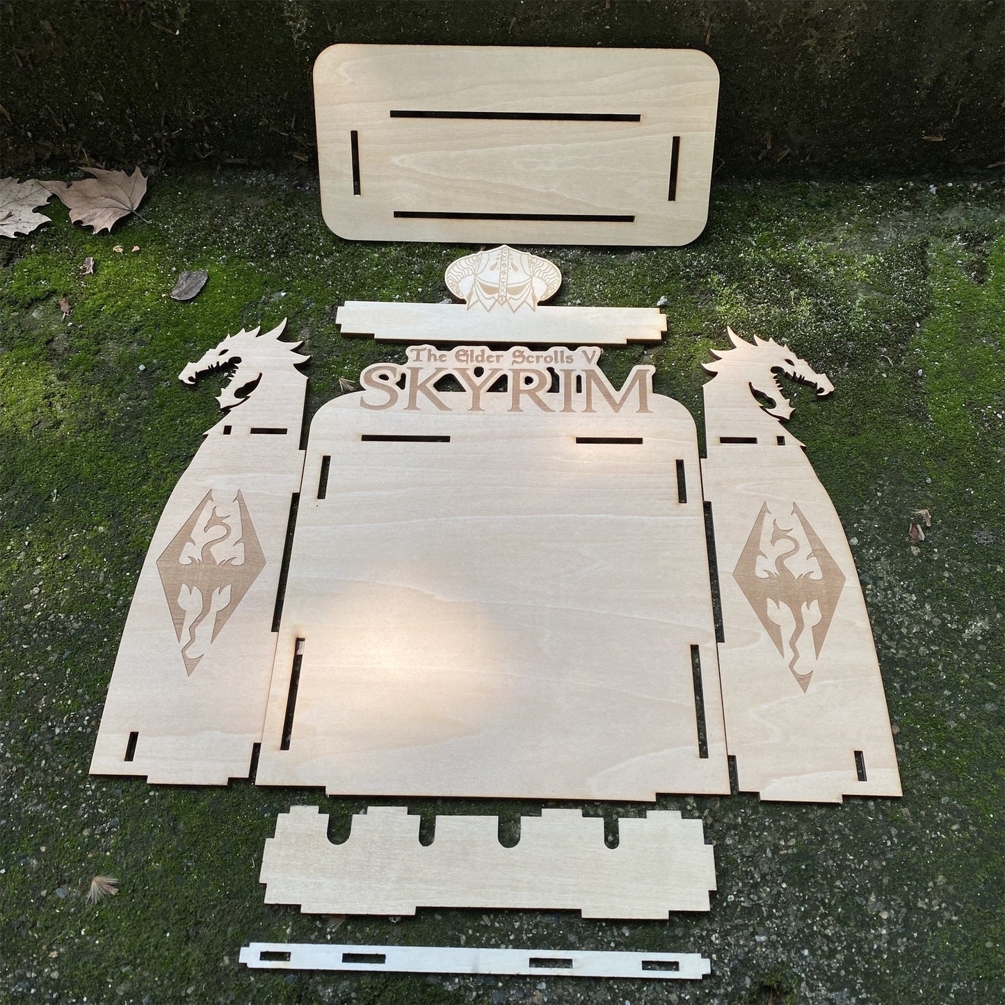 Skyrim Daedric Weapons 4 PCS With 3D Wooden Stand