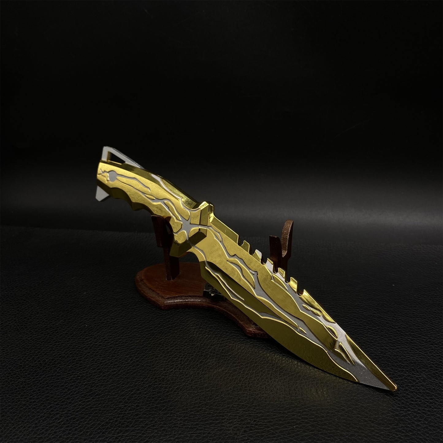 22CM Metal Golden Smite Knife Metal Melee Weapon Game Prop
