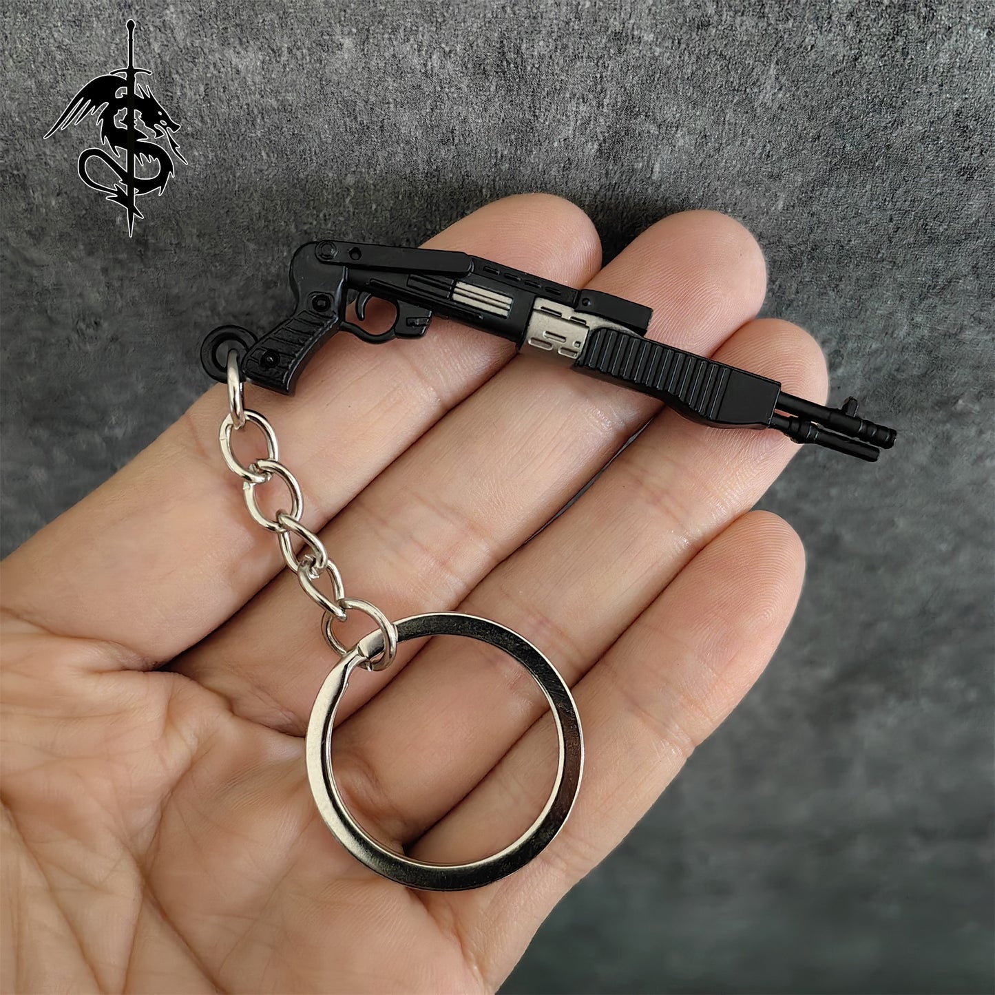Metal Spas-12 Mini SPS-12 Shotgun Keychain