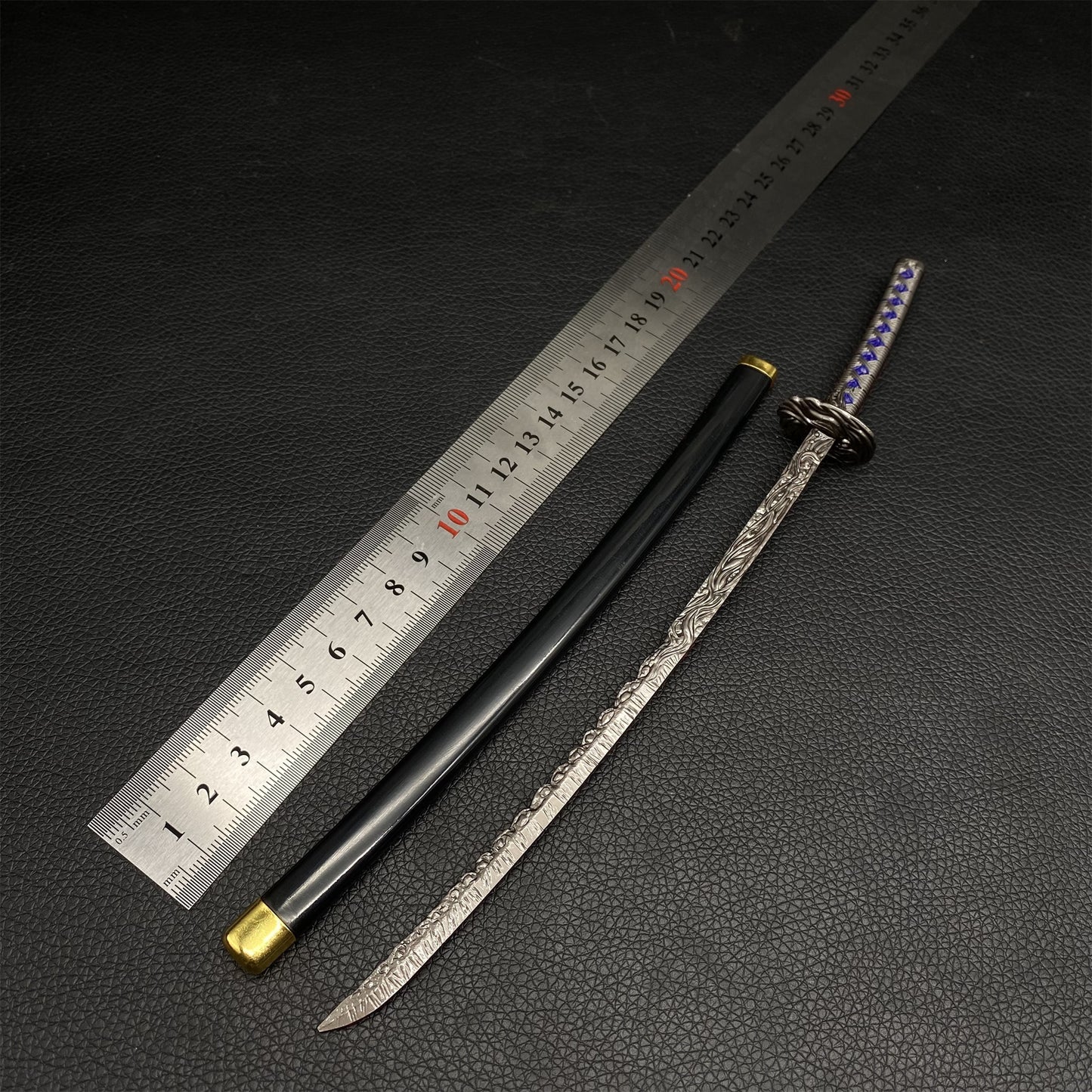 ER Star-Lined Katana Metal Replica Miniature With Gift Box