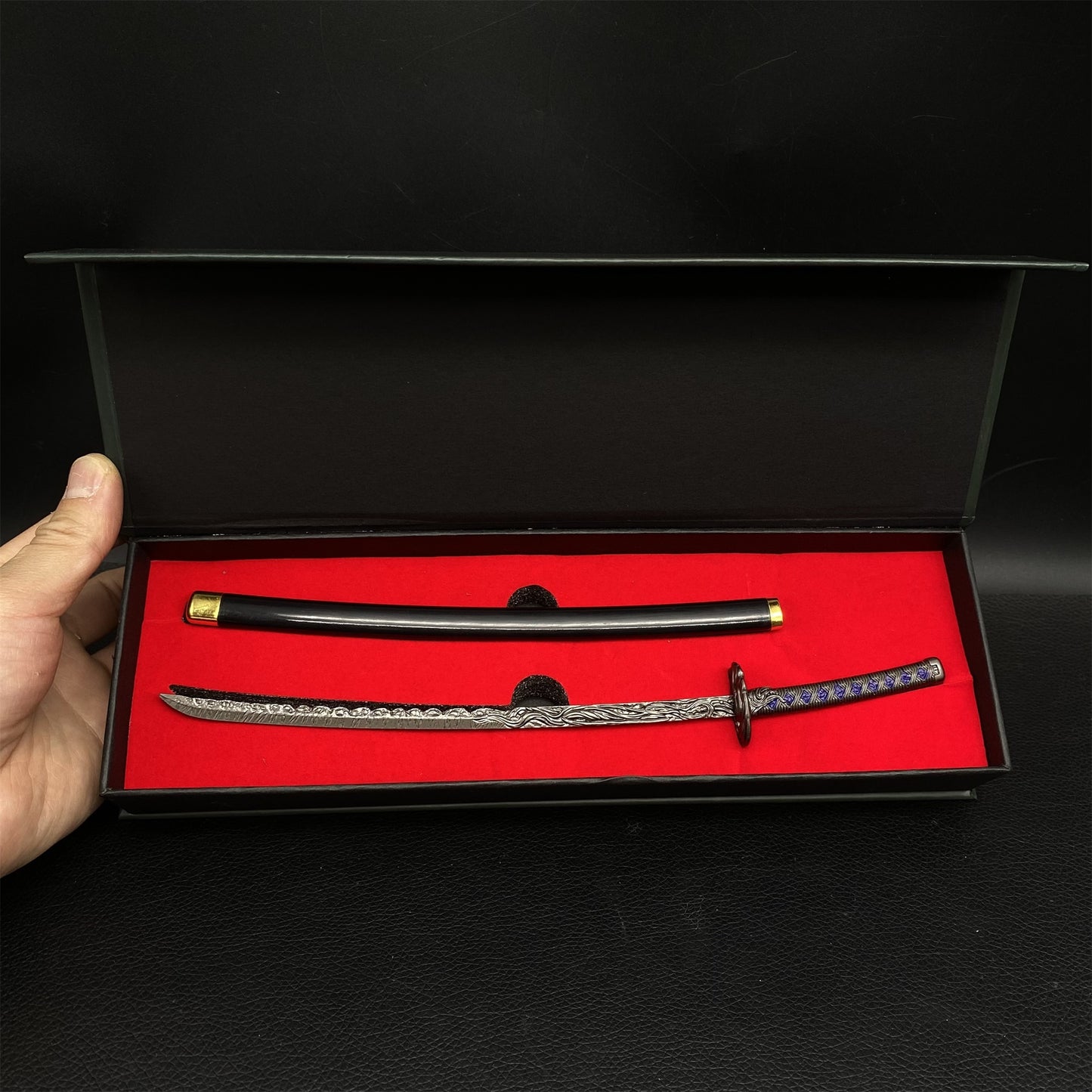 ER Star-Lined Katana Metal Replica Miniature With Gift Box