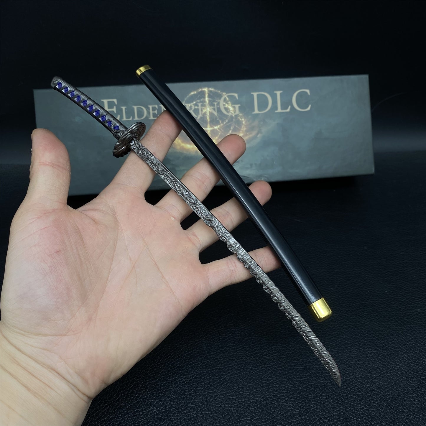 ER Star-Lined Katana Metal Replica Miniature With Gift Box