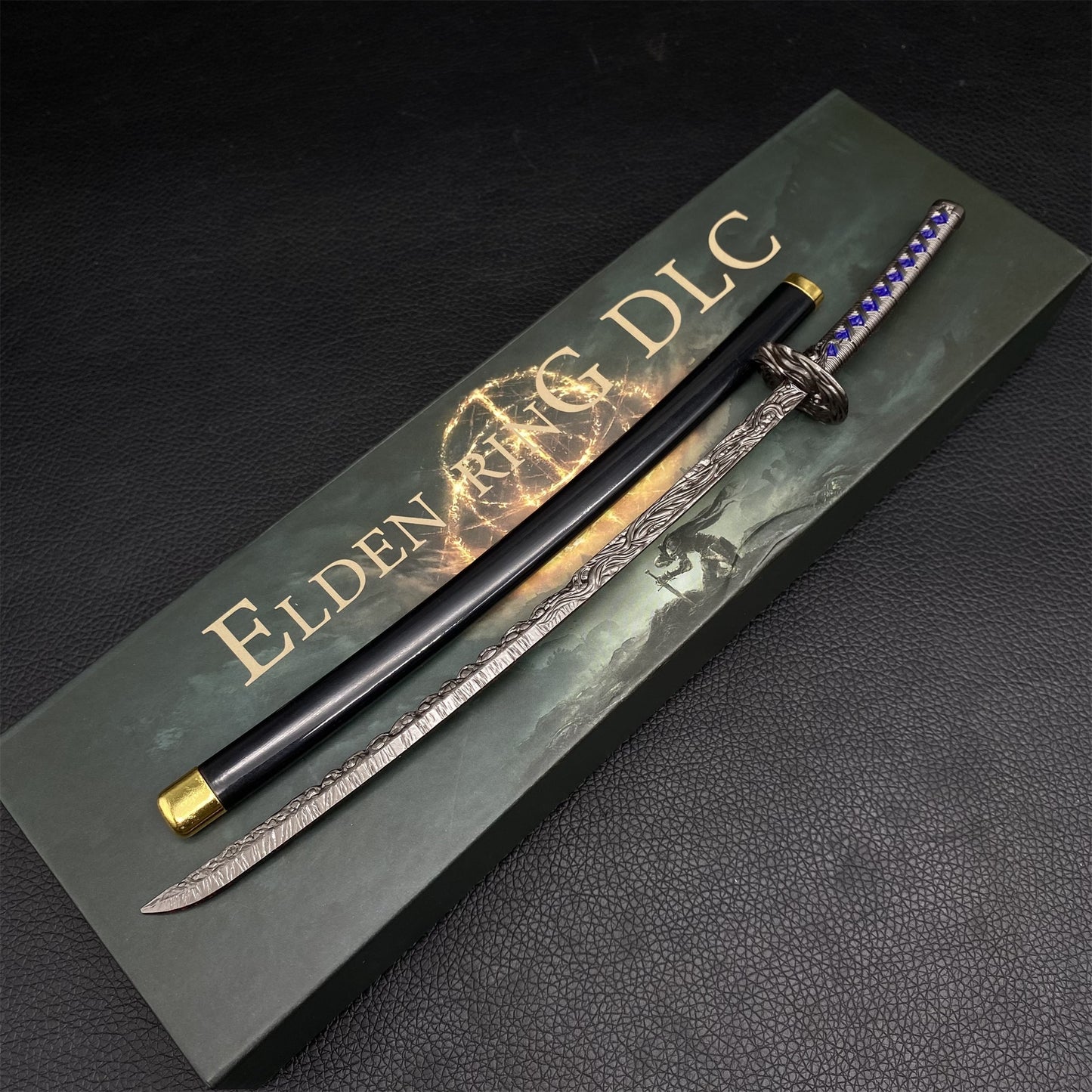 ER Star-Lined Katana Metal Replica Miniature With Gift Box