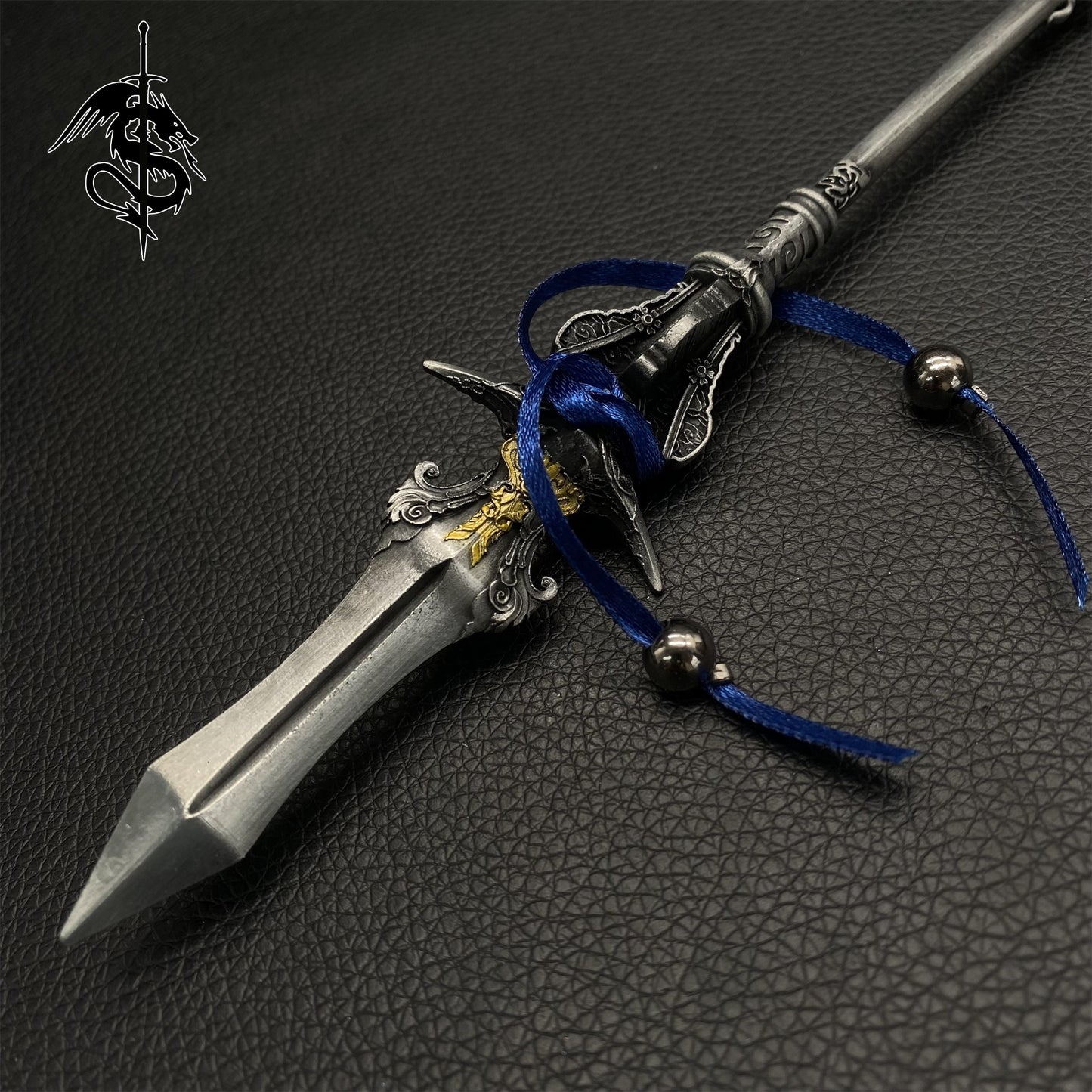Black Myth:wukong Stronger Tri-Point Double-Edged Spear 9.8" Metal Replica