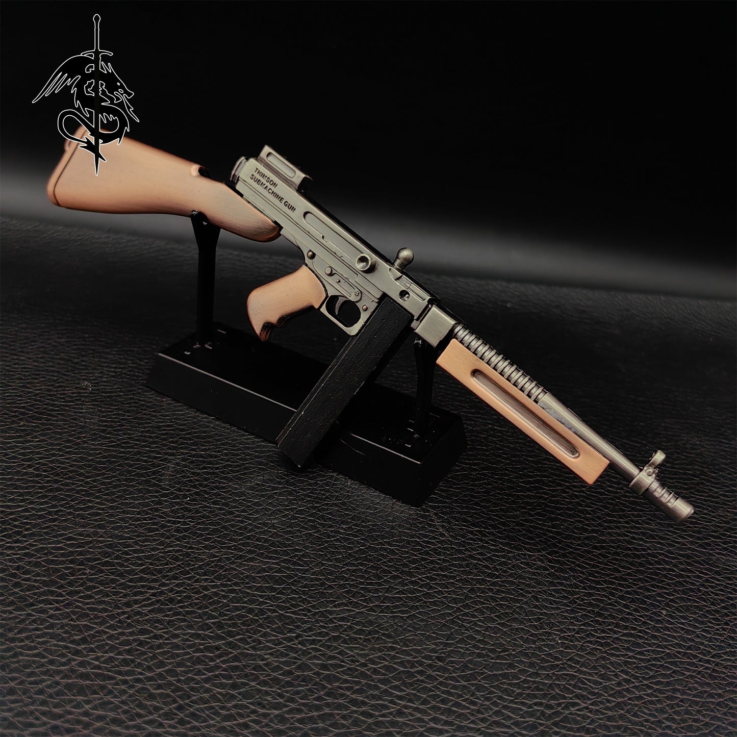 Thompson Submachine Gun Miniature Metal SMG Small Gun Model