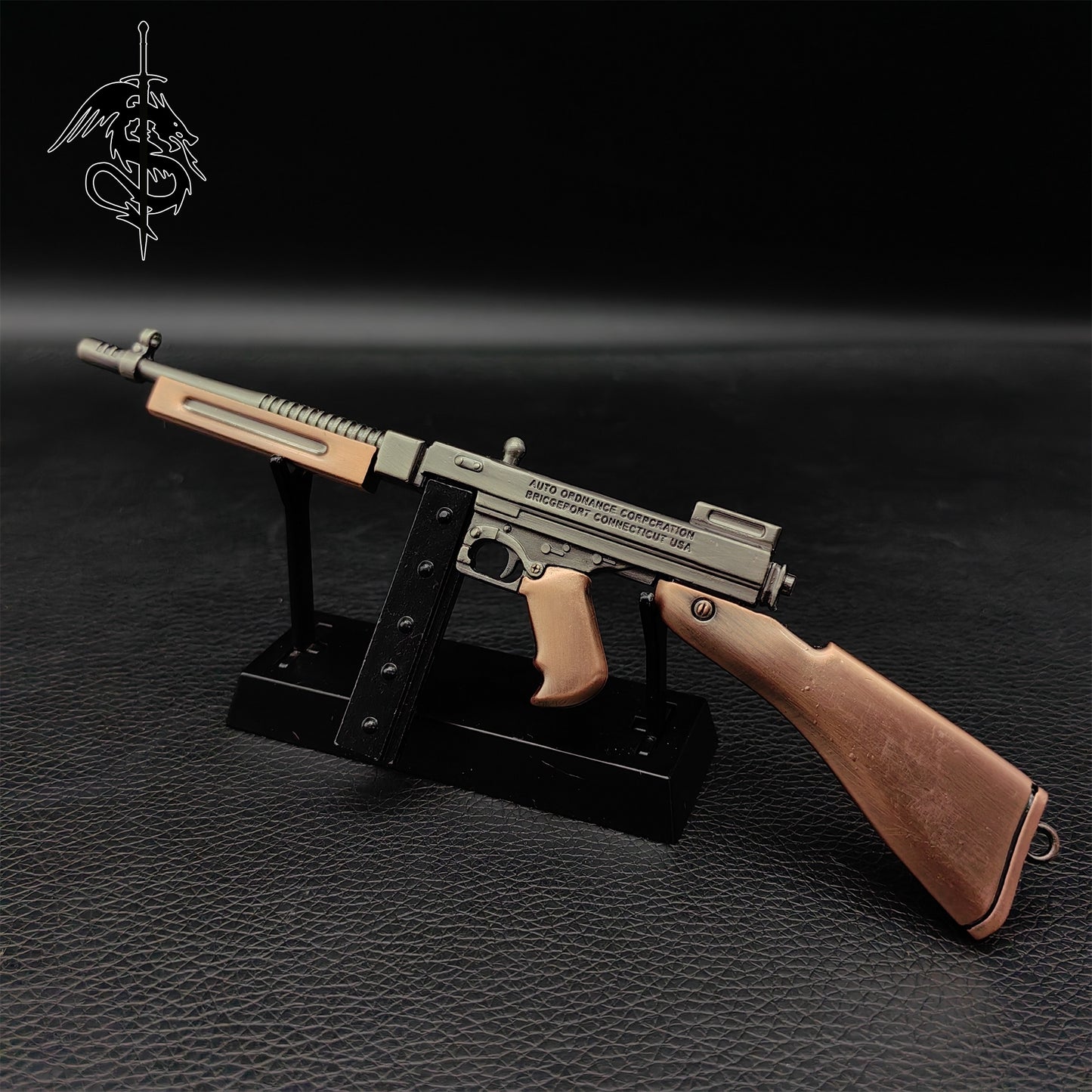 Thompson Submachine Gun Miniature Metal SMG Small Gun Model