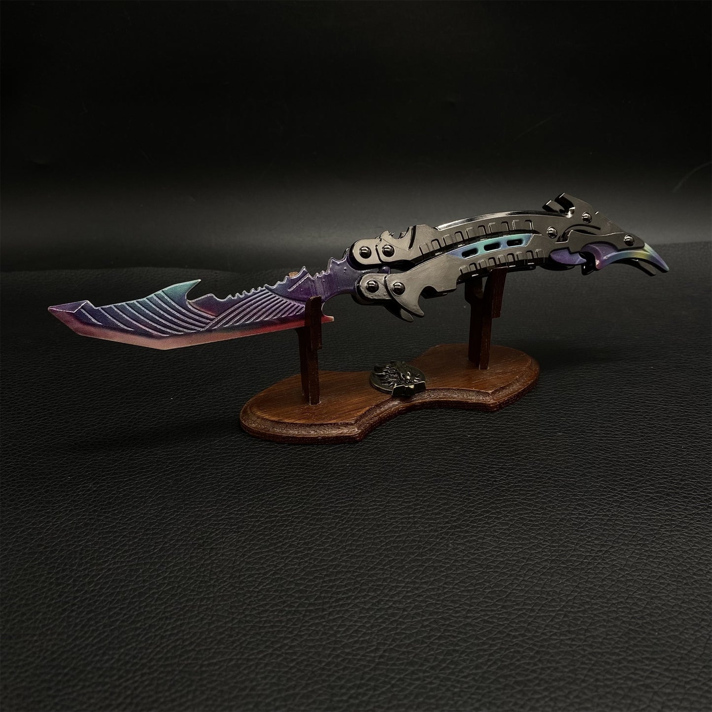 Purple Metal Thunder Flame Butterfly Knife Replica