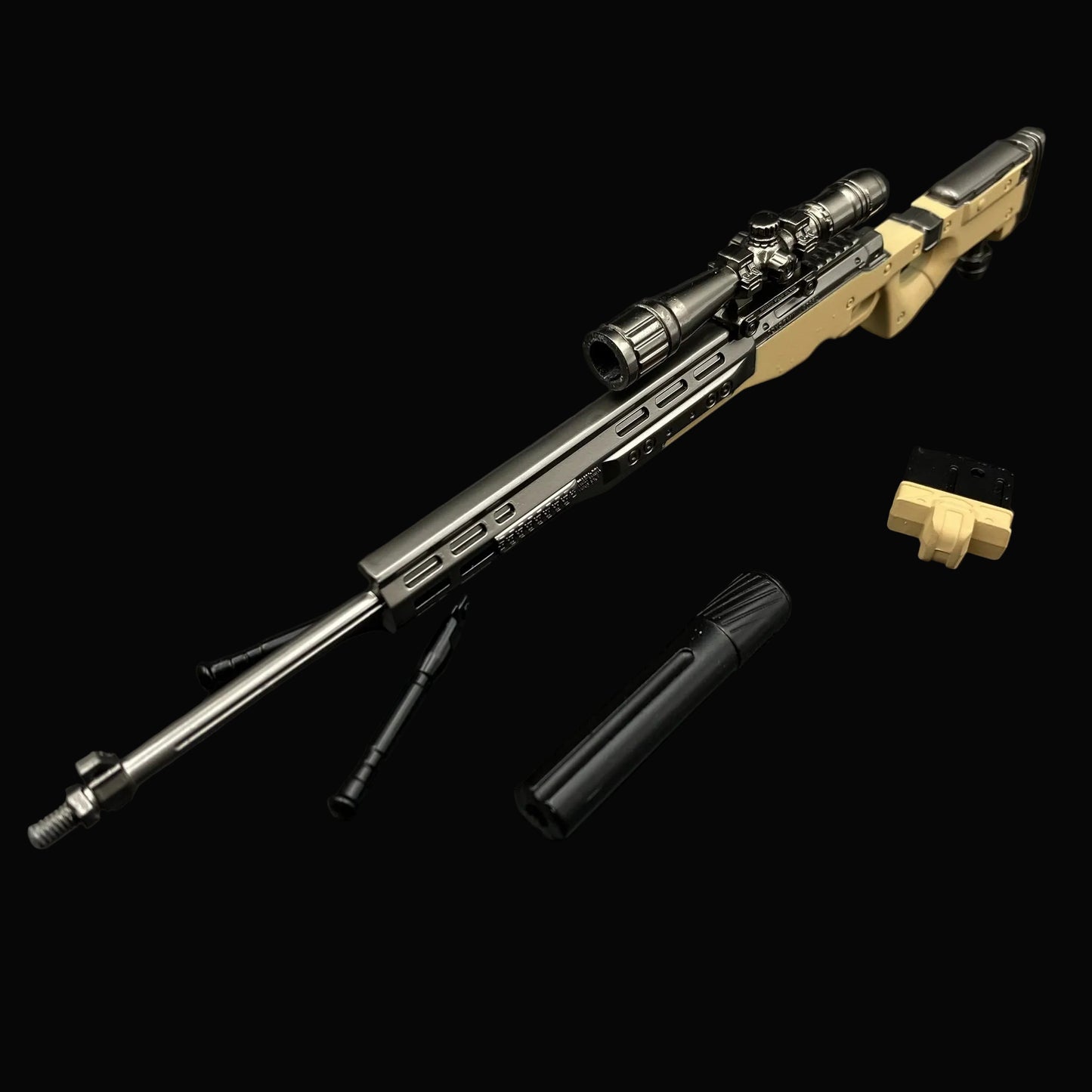 Metal Delta Force AWM Sniper Rifle Miniature