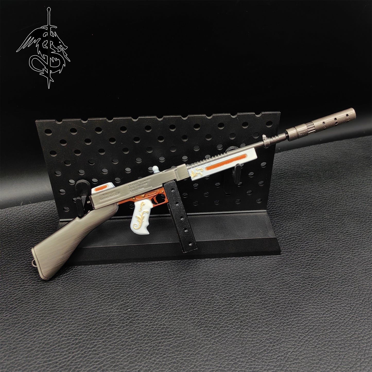 Tiny Thompson Submachine Gun Miniature Metal SMG Small Gun