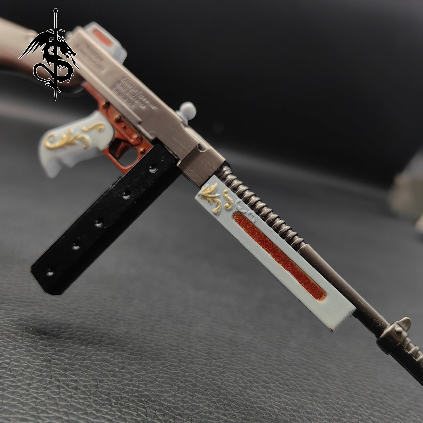 Tiny Thompson Submachine Gun Miniature Metal SMG Small Gun