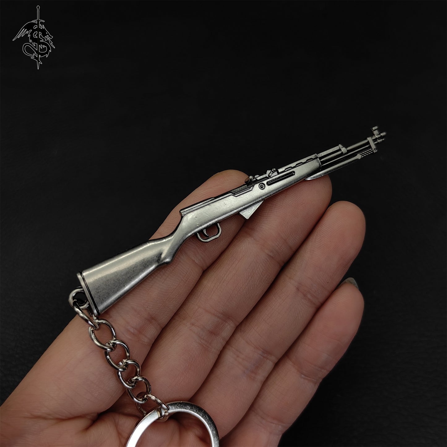 Metal Type-56 Semi Automatic Rifle Gun Keychain
