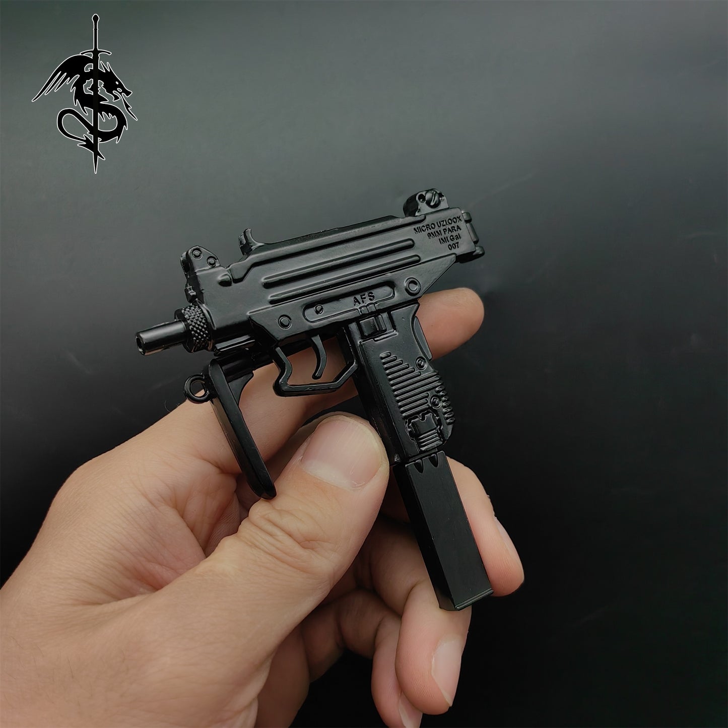 UZI Submachine Metal Gun Model Black Small Replica