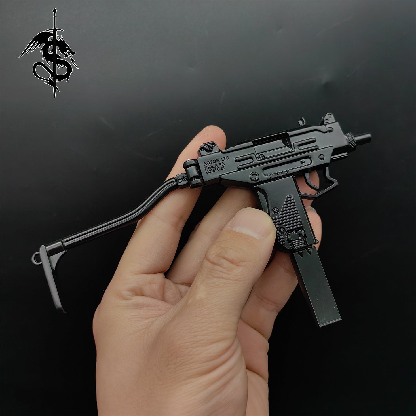 UZI Submachine Metal Gun Model Black Small Replica