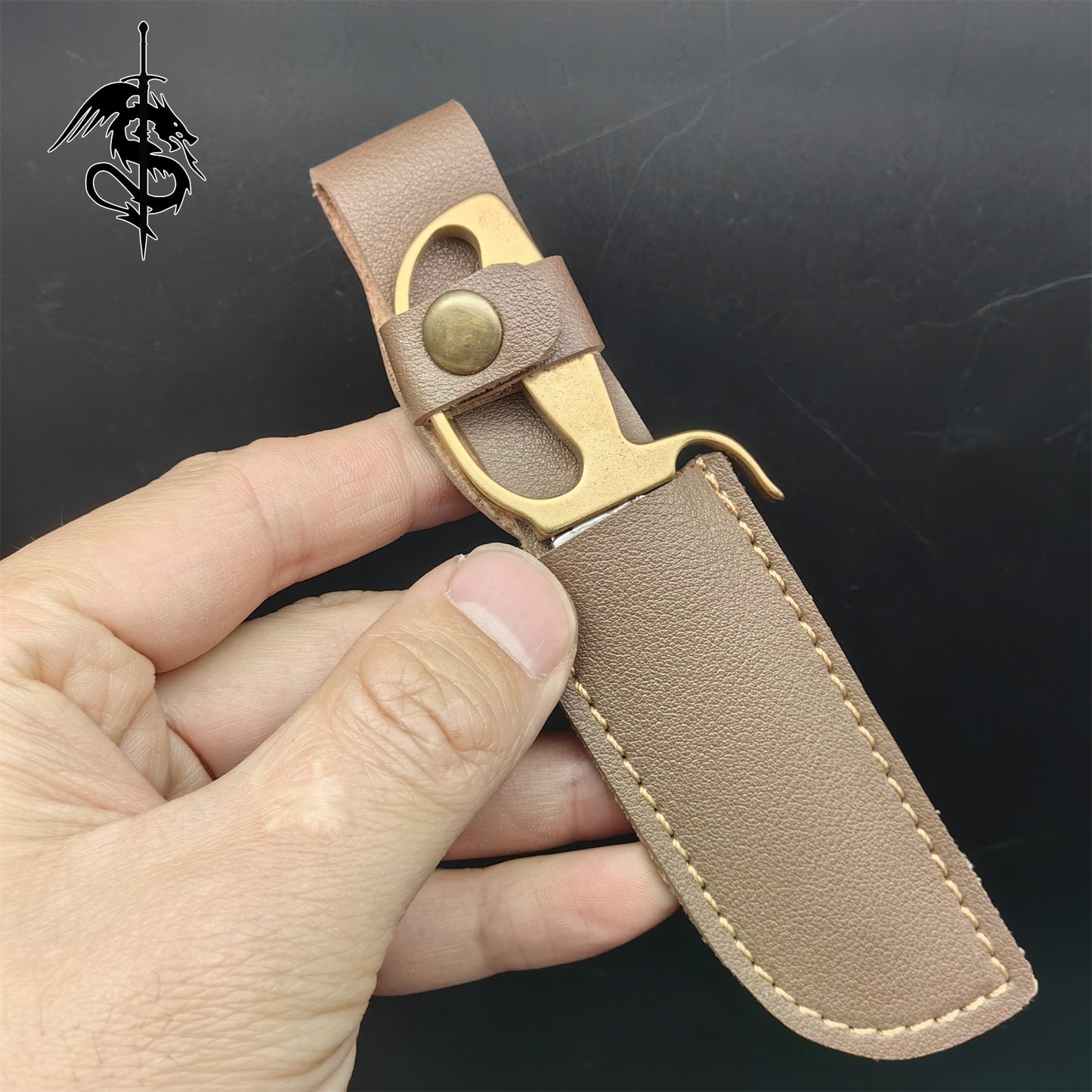 Small Wing Chun Knife Bart Cham Dao EDC Brass Handle Knife