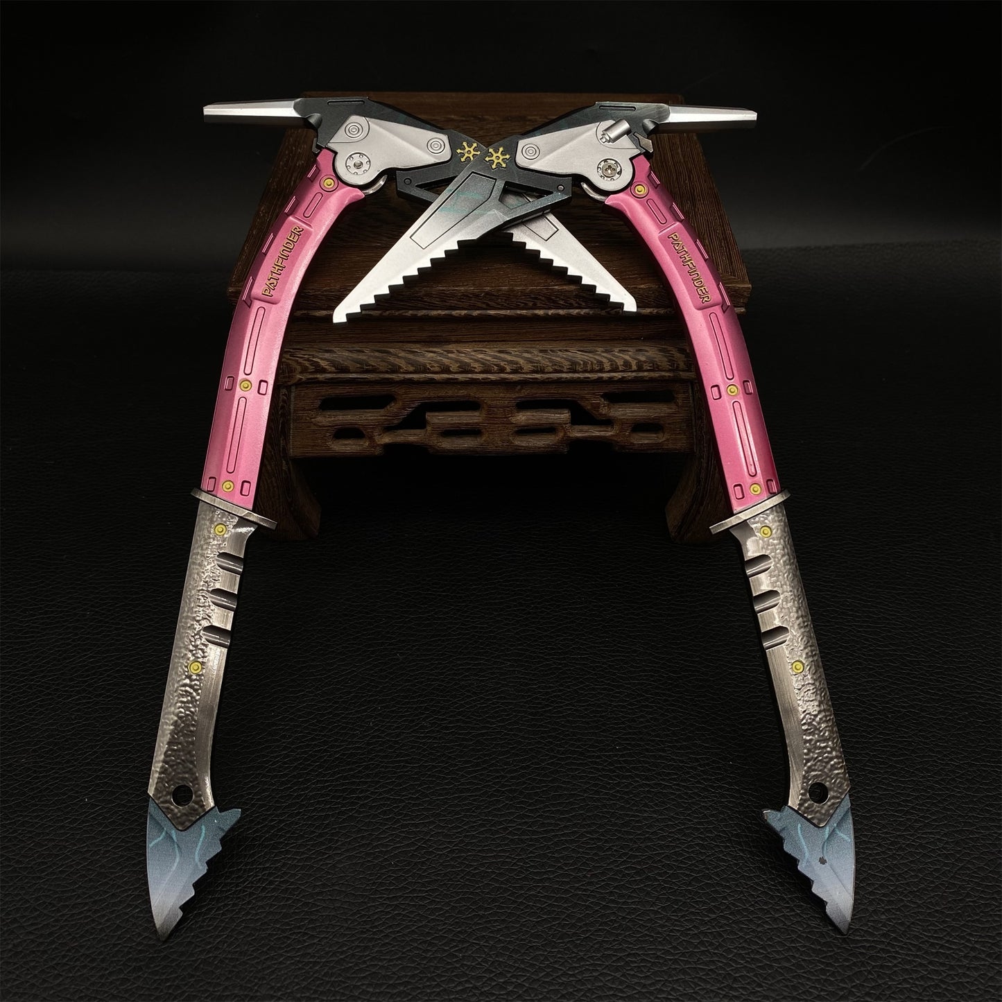 Winter Ice Pickaxe Foldable Sickle Metal Replica A Pair