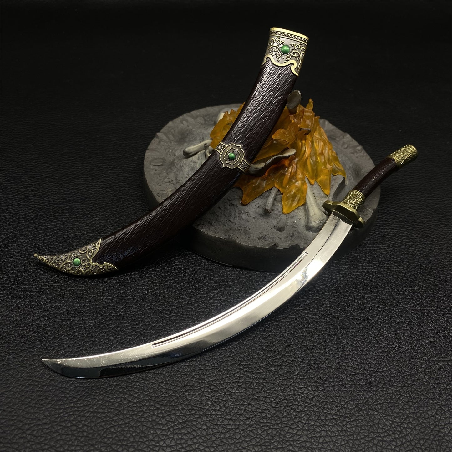 Chinese Ancient Cold Weapon Xiliang Wandao Metal Mini Replica
