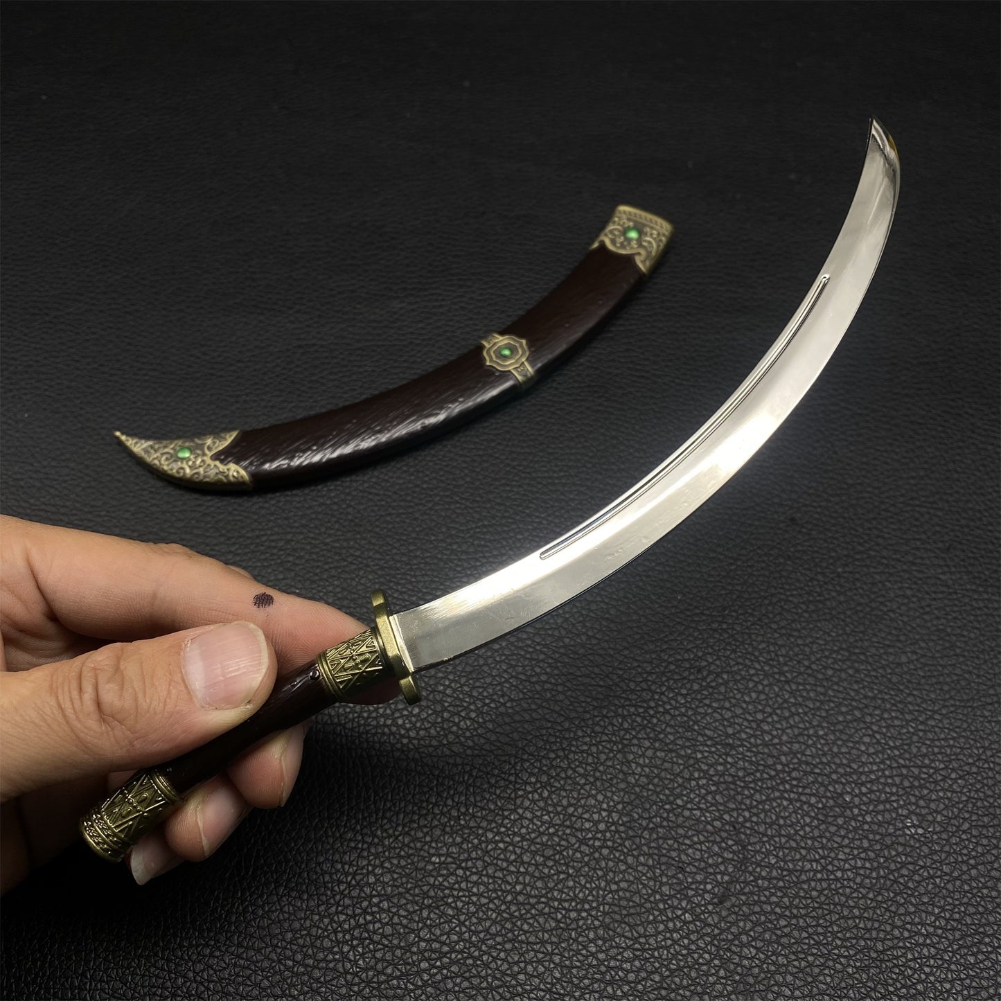 Chinese Ancient Cold Weapon Xiliang Wandao Metal Mini Replica