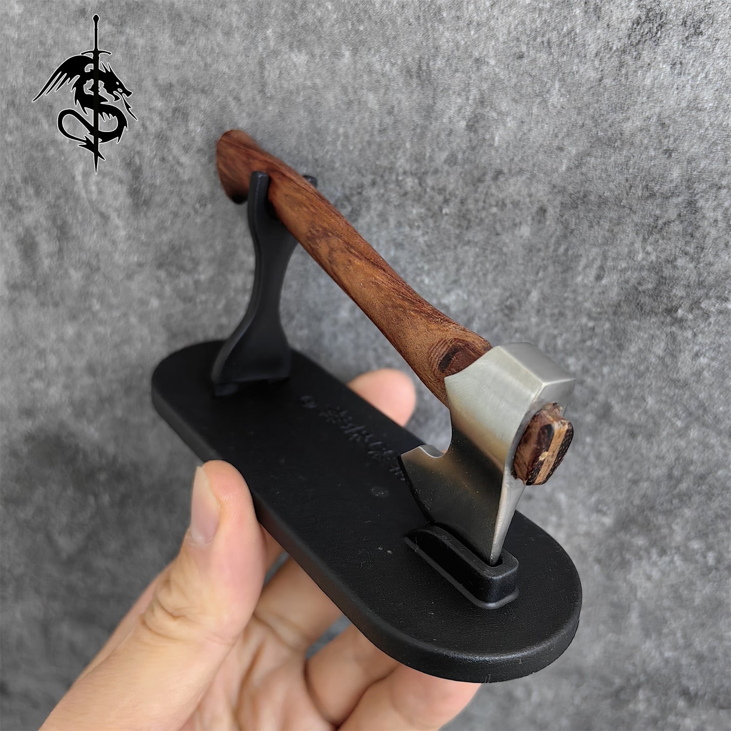 EDC Axe Hand-Forged Wooden Handle Axe Portable Mini Outdoor Tool