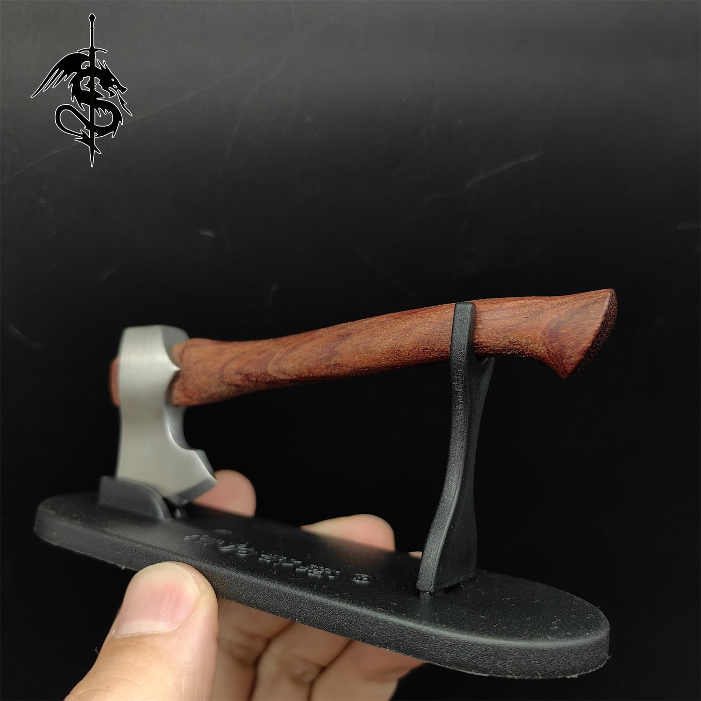 EDC Axe Hand-Forged Wooden Handle Axe Portable Mini Outdoor Tool