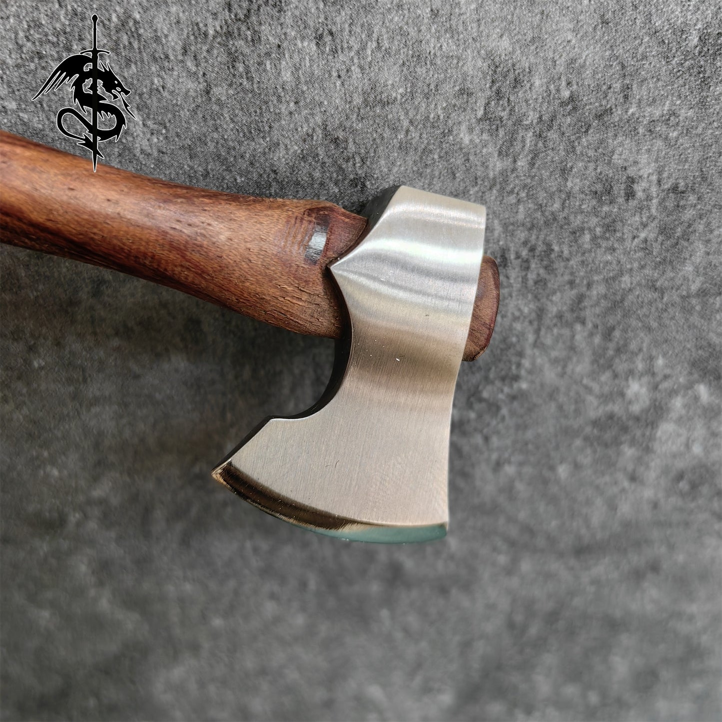 EDC Axe Hand-Forged Wooden Handle Axe Portable Mini Outdoor Tool