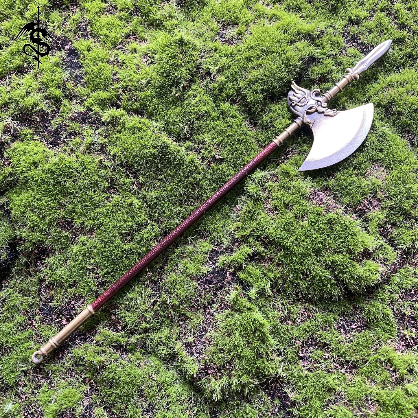 Ancient Chinese Cold Weapon 1/6 Display Art Metal Mini Axe Replica