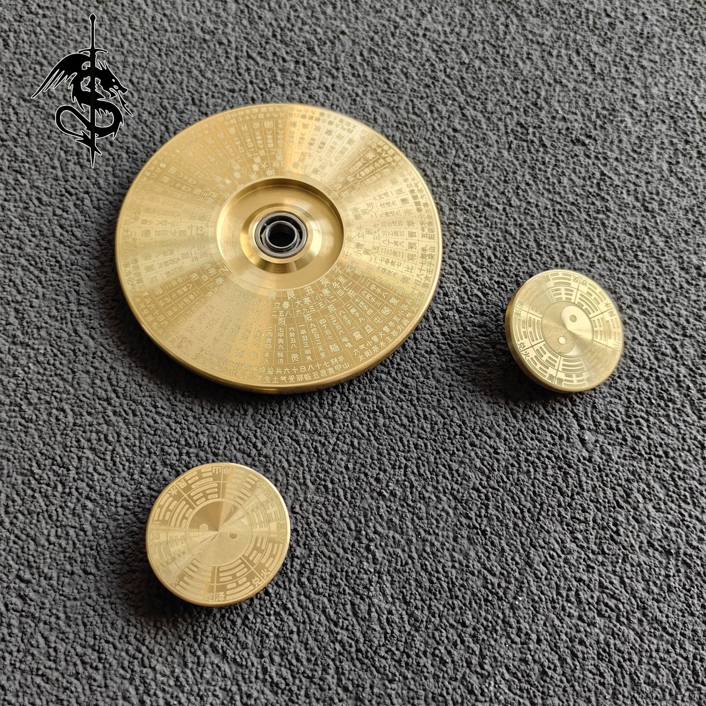 Handmade Brass Bagua Compass Finger Spinner