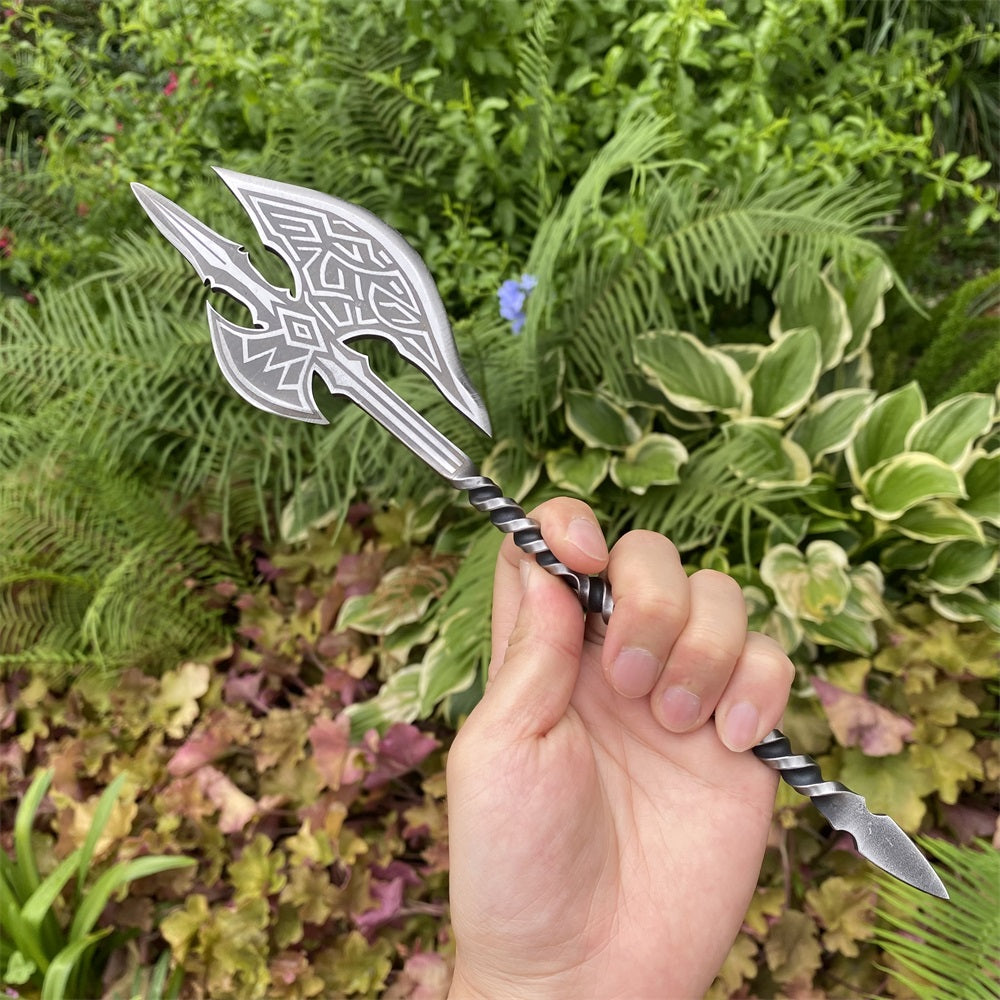Hand-Forged Ebony Axe Inspired Tea Knife 36CM/14.17"