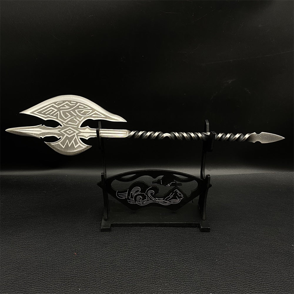 Hand-Forged Ebony Axe Inspired Tea Knife 36CM/14.17"