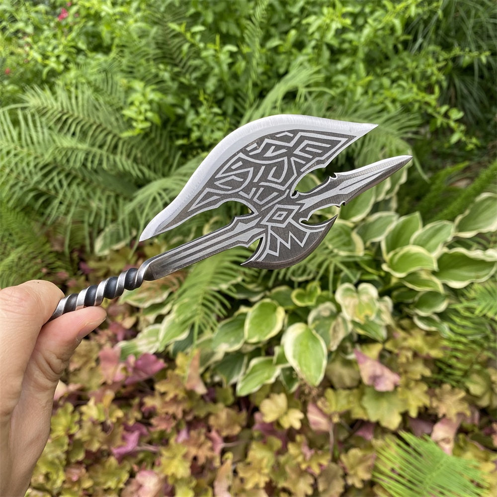 Hand-Forged Ebony Axe Inspired Tea Knife 36CM/14.17"