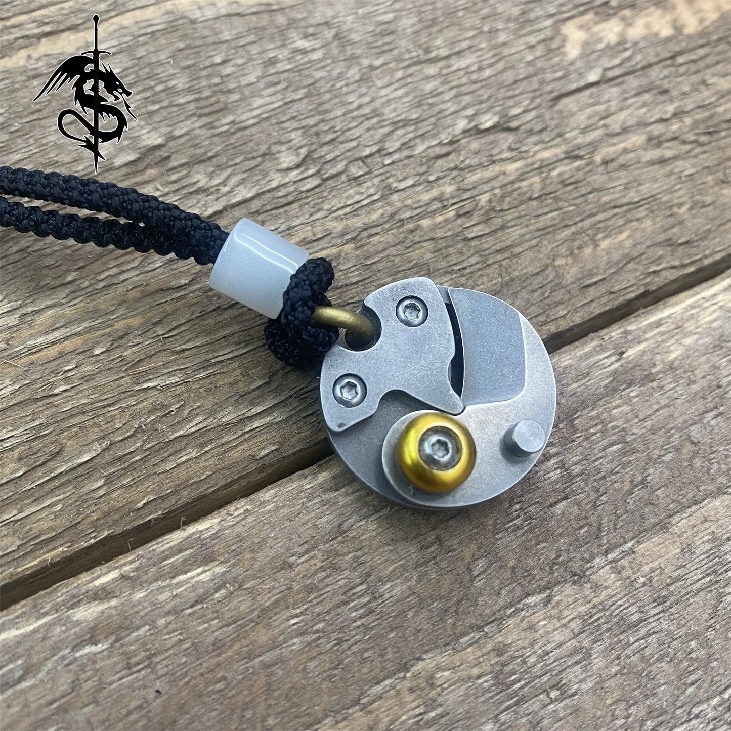 Chinese Style Goldfish Coin EDC Tool Knife Ocean Inspired Necklace