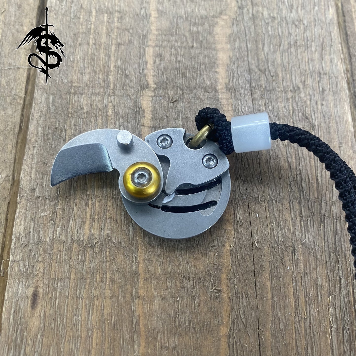 Chinese Style Goldfish Coin EDC Tool Knife Ocean Inspired Necklace