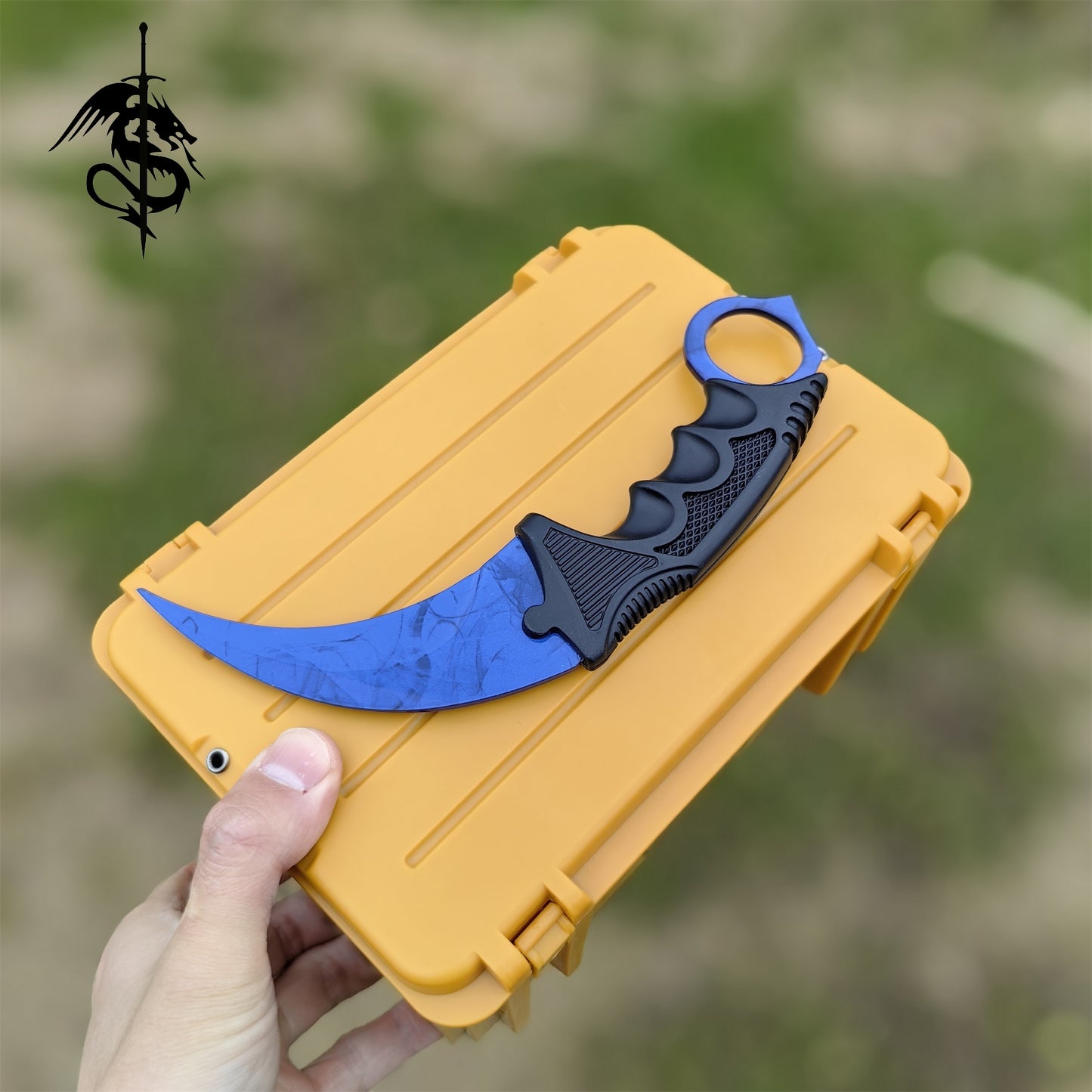 Blue Geme Sapphire Karambit Blue Gamma Doppler Skin Gift Box