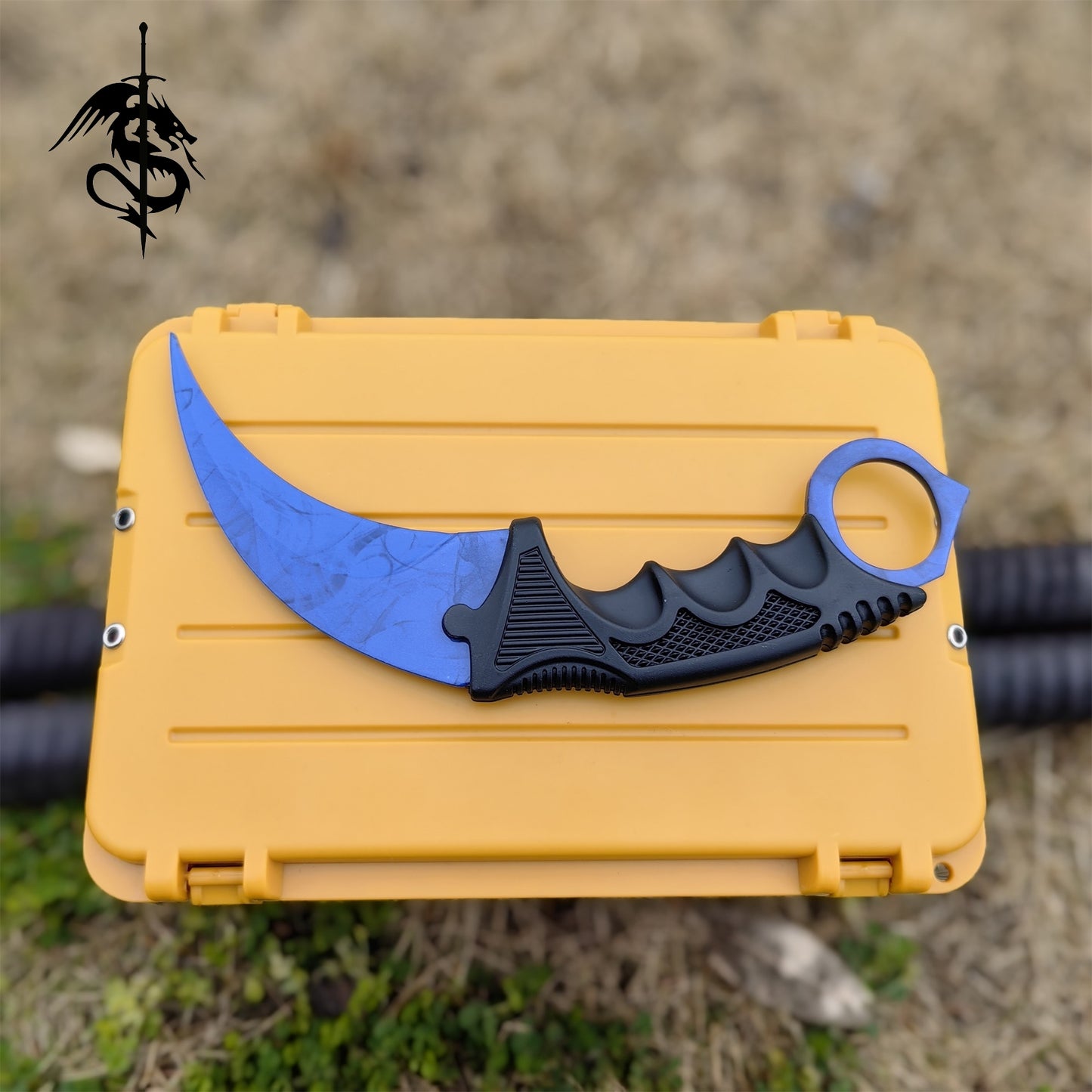 Blue Geme Sapphire Karambit Blue Gamma Doppler Skin Gift Box