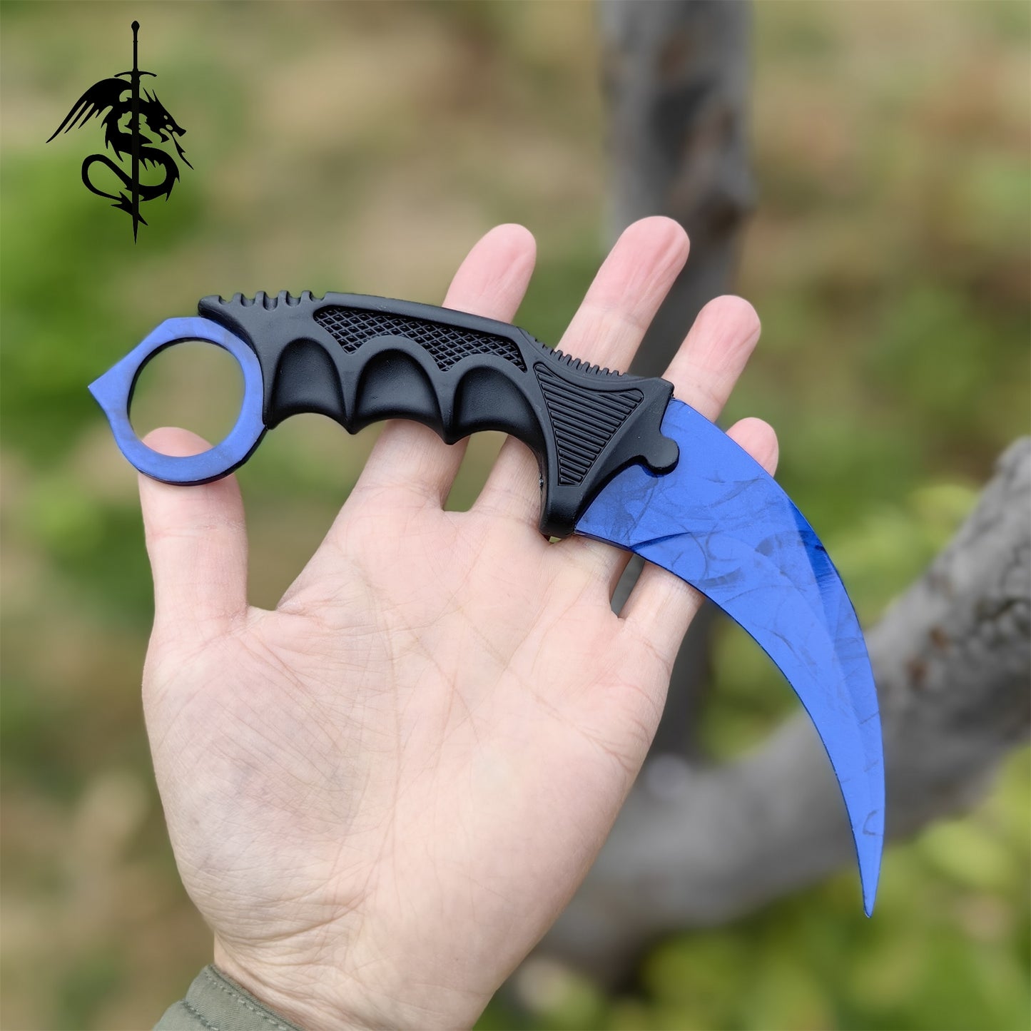 Blue Geme Sapphire Karambit Blue Gamma Doppler Skin Gift Box