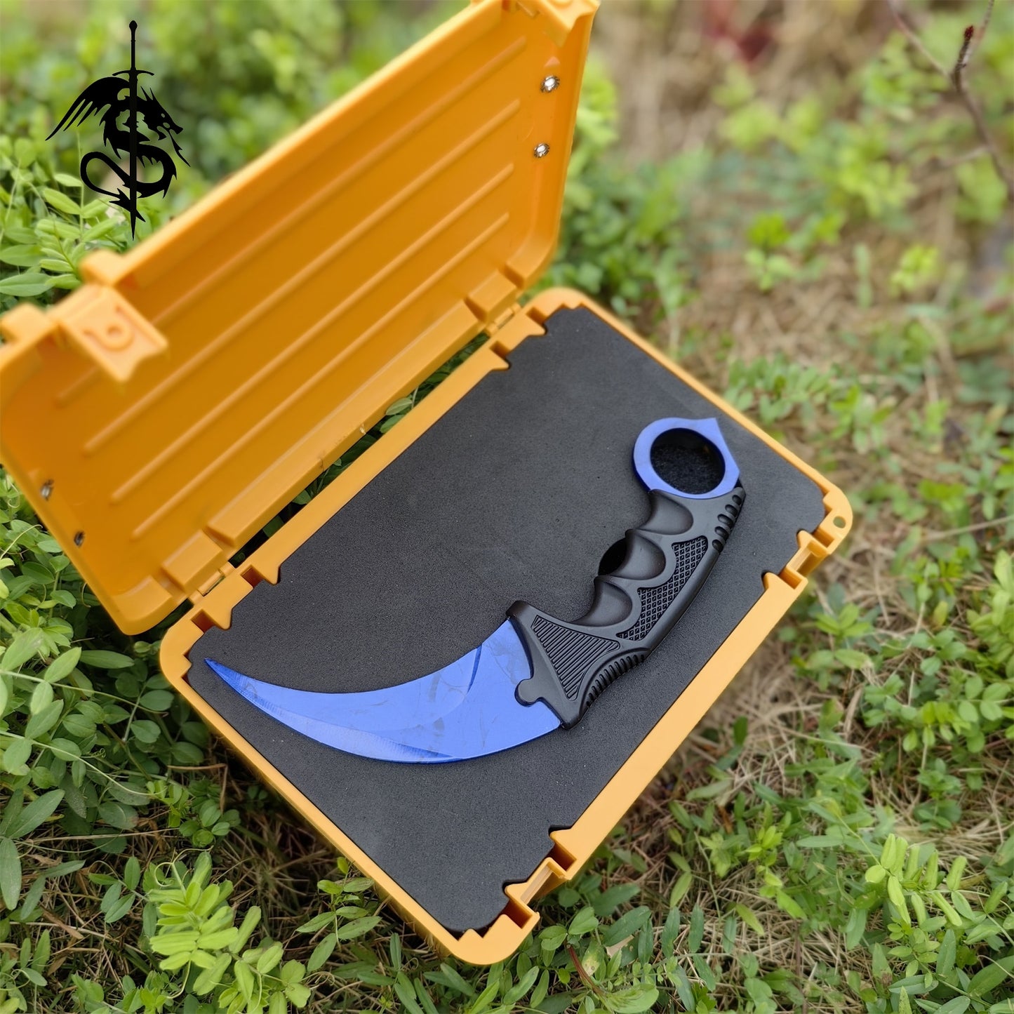 Blue Geme Sapphire Karambit Blue Gamma Doppler Skin Gift Box
