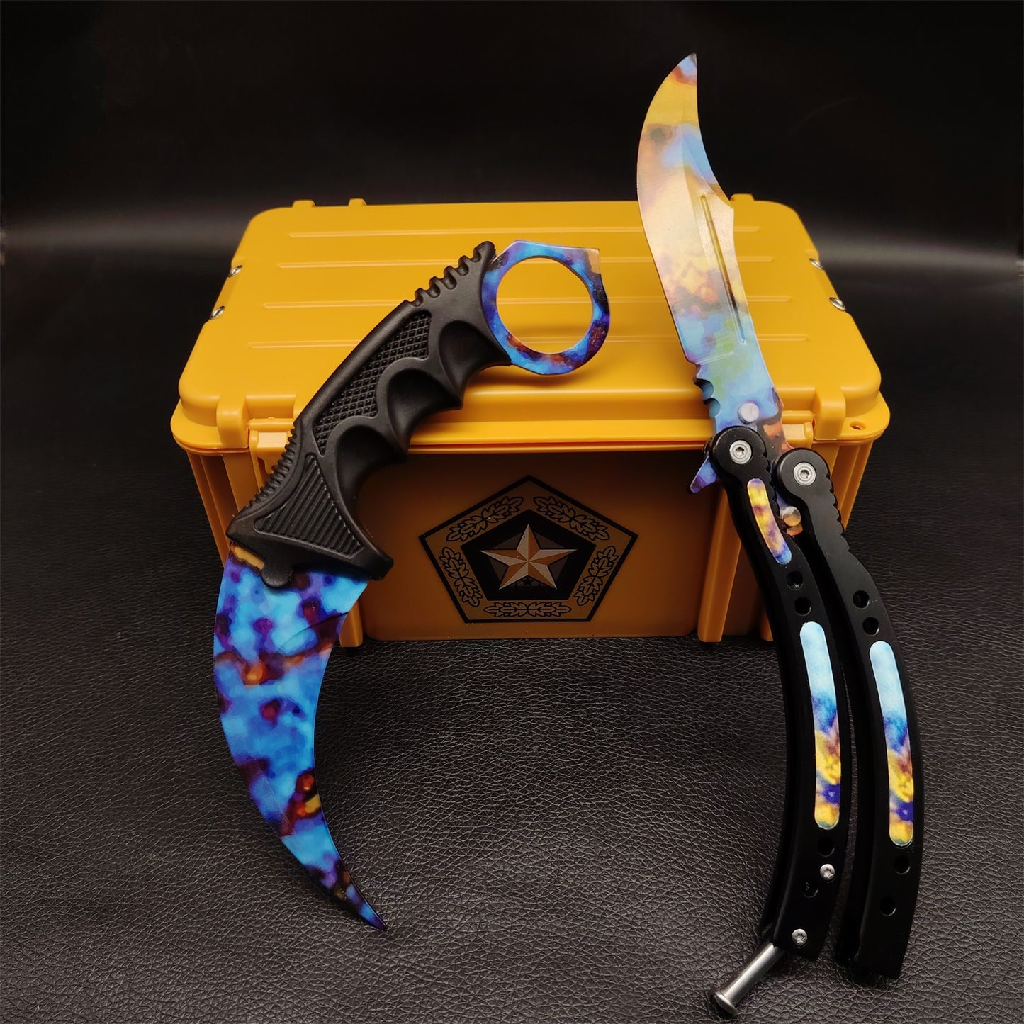 Case Hardened Balisong Karambit Trainer Weapon Case